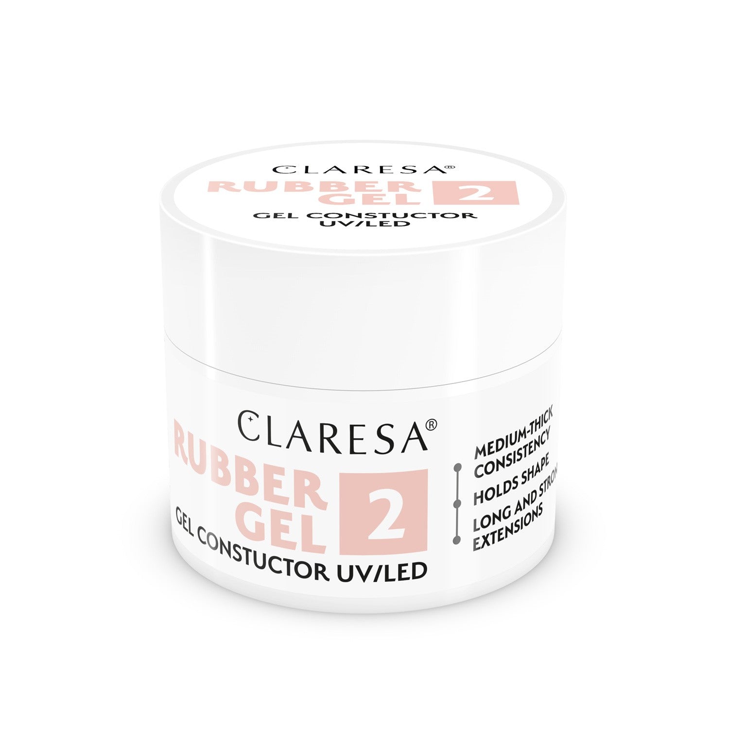 CLARESA Rubber Gel Gel for building and extending nails 02 - 45 g | Vaistine1.lt | WestPharmacy.eu