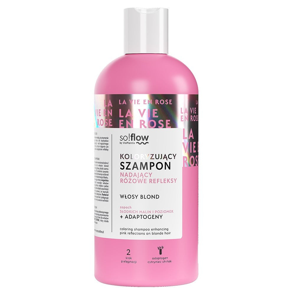 SO!FLOW Strengthening Color Shampoo Enhancing Pink Highlights on Blonde Hair | Vaistine1.lt | WestPharmacy.eu