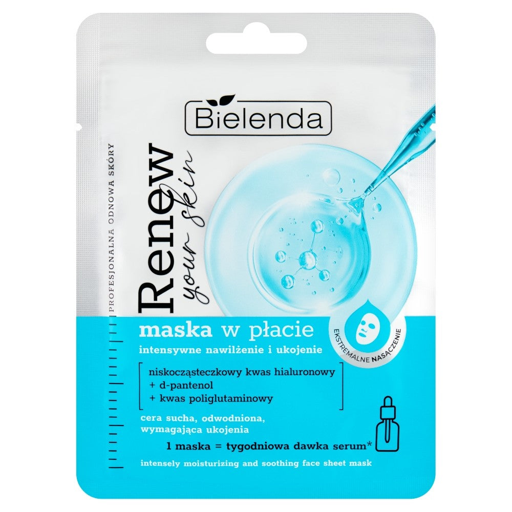 BIELENDA RENEW YOUR SKIN Moisturizing and soothing mask | Vaistine1.lt | WestPharmacy.eu