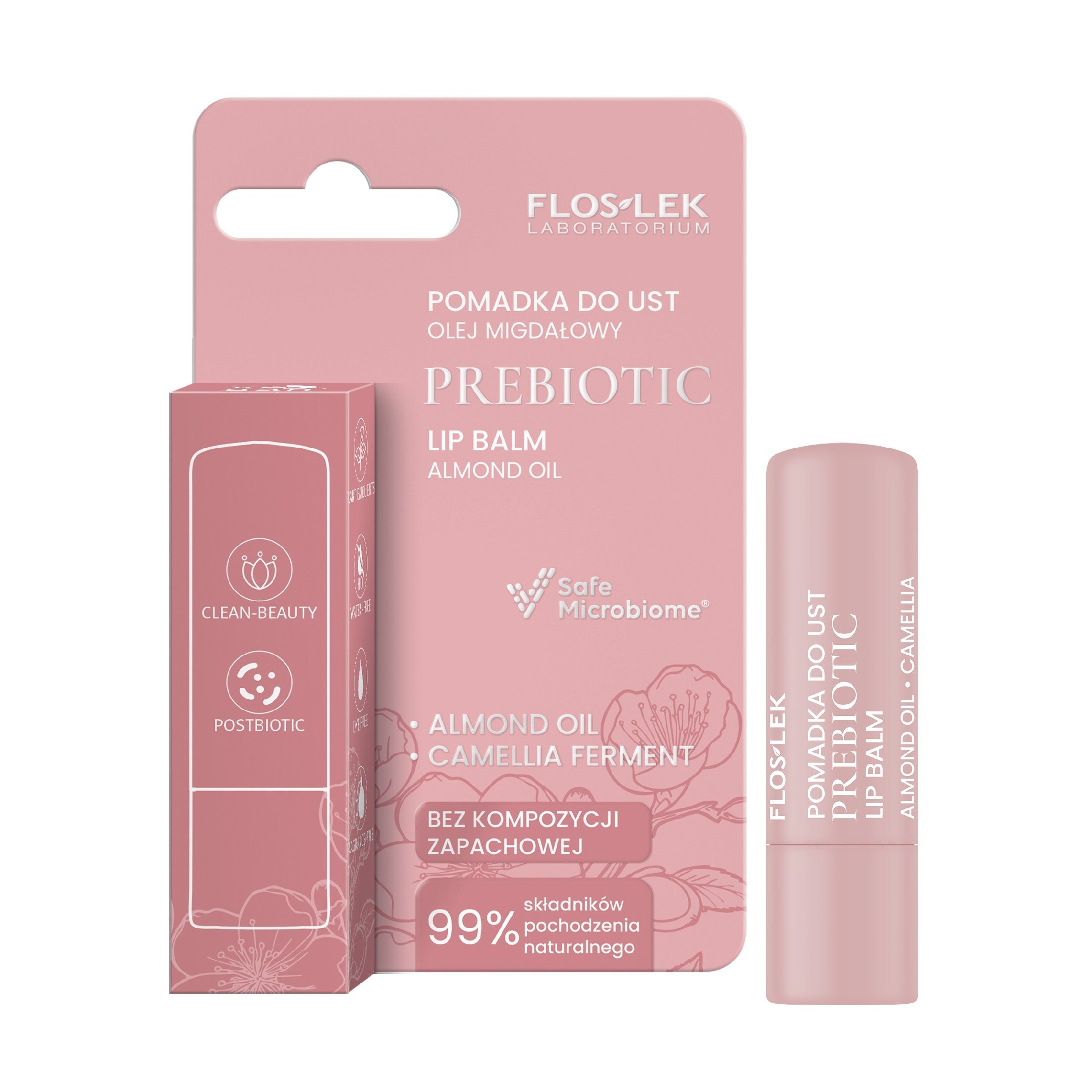 FLOSLEK Prebiotic Lip Care Prebiotic lipstick with almond oil 4 g | Vaistine1.lt | WestPharmacy.eu