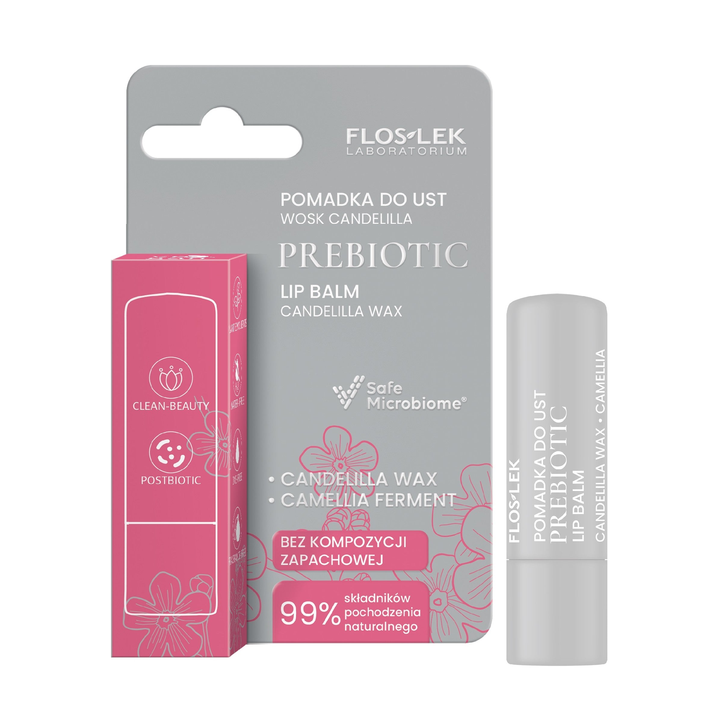 FLOSLEK Prebiotic Lip Care Prebiotic lipstick candelilla wax 4 g | Vaistine1.lt | WestPharmacy.eu