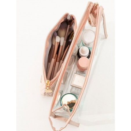 ECARLA Cosmetic bag KS102WZ2 Powder Pink 2in1 | Vaistine1.lt | WestPharmacy.eu