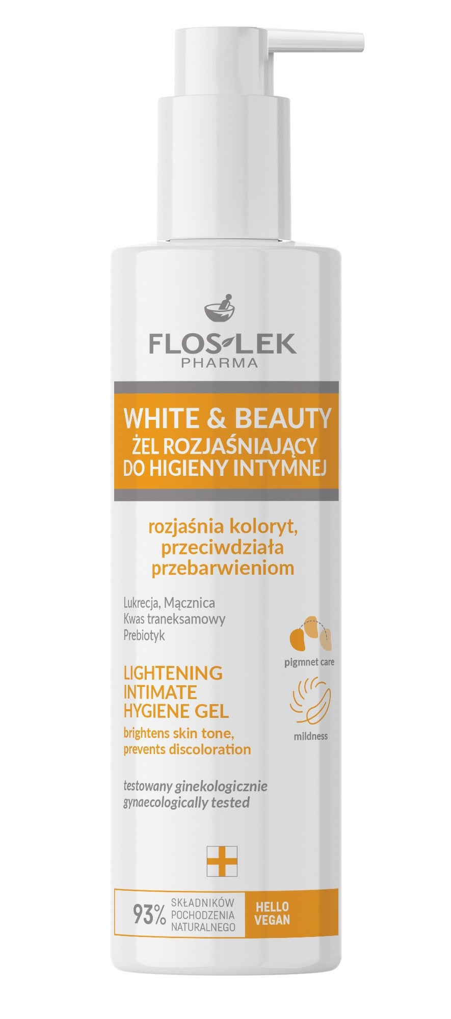 FLOSLEK PHARMA White & Beauty Brightening gel for intimate hygiene 225ml | Vaistine1.lt | WestPharmacy.eu