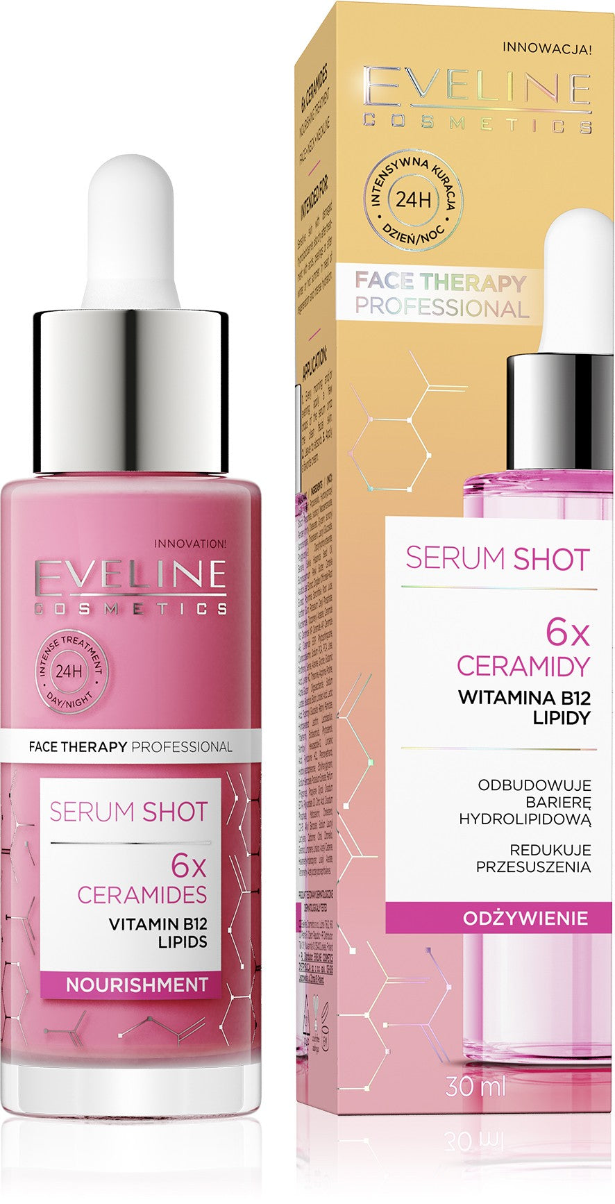 EVELINE Face Therapy Professional Serum Shot rebuilding the hydrolipid barrier - 6x Ceramides 30 ml | Vaistine1.lt | WestPharmacy.eu