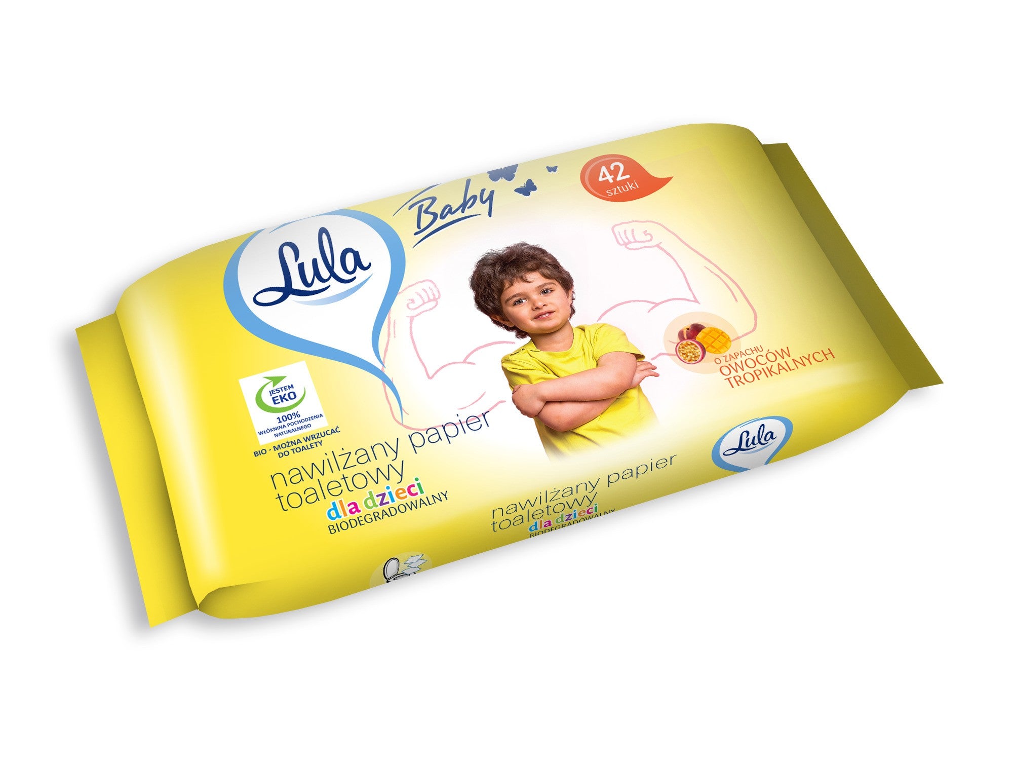 LULA Moist toilet paper for children - tropical fruits 1 pack - 42 pcs. | Vaistine1.lt | WestPharmacy.eu