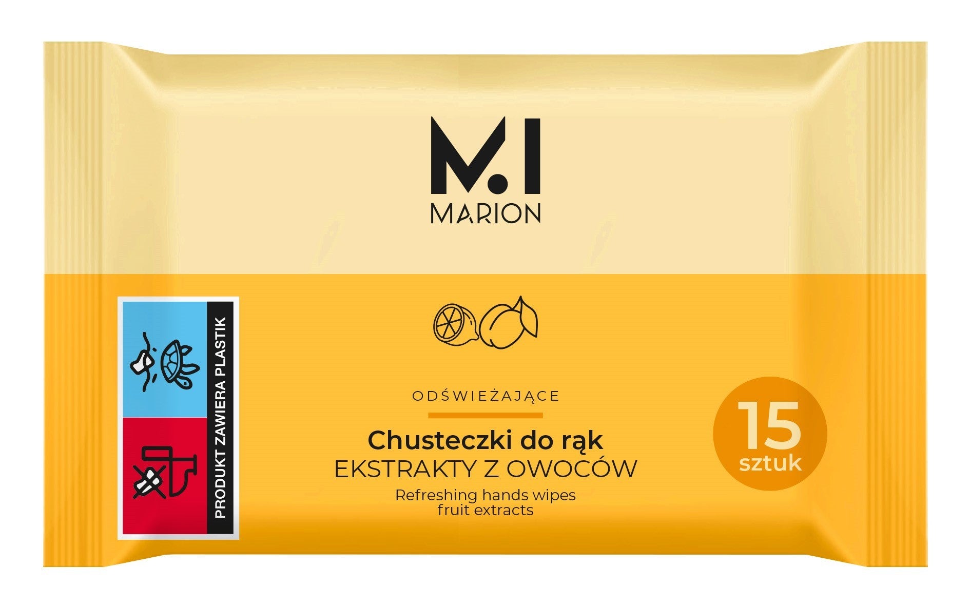 MARION Fruit refreshing wipes 15 pieces | Vaistine1.lt | WestPharmacy.eu