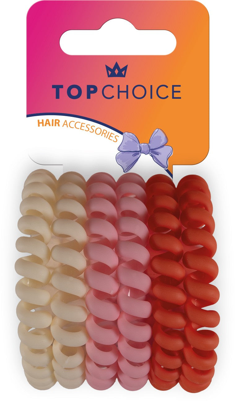 TOP CHOICE Hair bands - mix of colors (20056) 1 pack. - 6 pcs. | Vaistine1.lt | WestPharmacy.eu