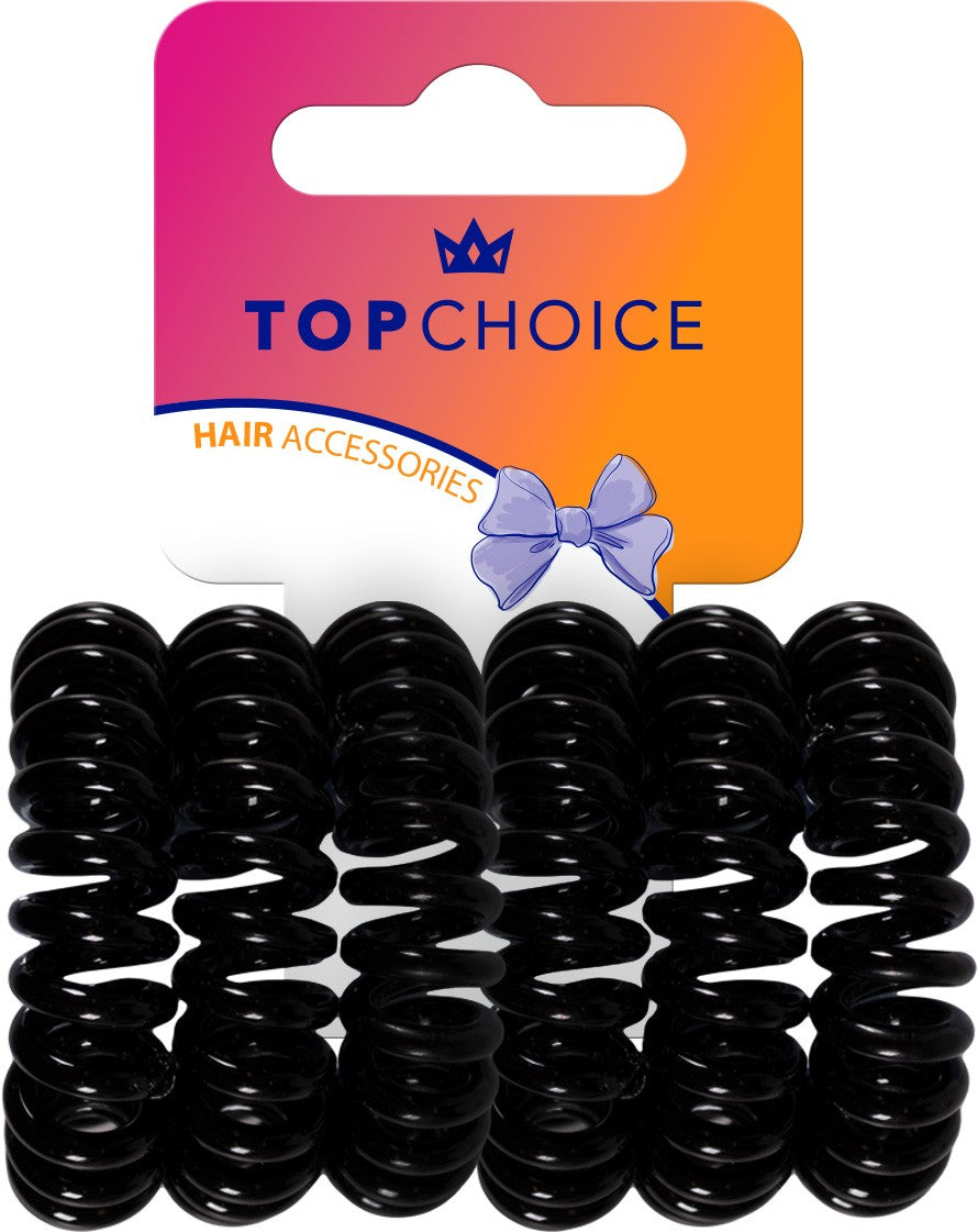 TOP CHOICE Hair bands - black (20063) 1 pack. - 6 pcs. | Vaistine1.lt | WestPharmacy.eu