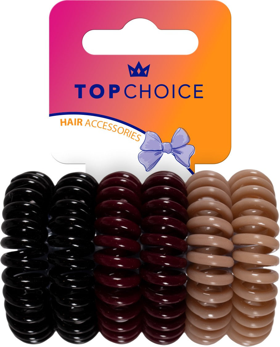 TOP CHOICE Hair bands - mix of colors (20070) 1 pack. - 6 pcs. | Vaistine1.lt | WestPharmacy.eu