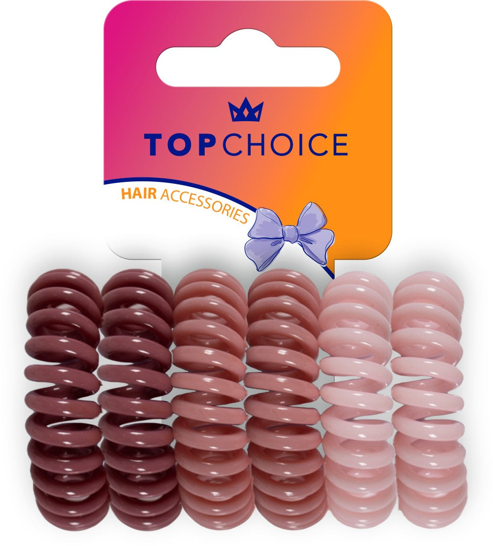 TOP CHOICE Hair bands - mix of colors (20094) 1 pack. - 6 pcs. | Vaistine1.lt | WestPharmacy.eu