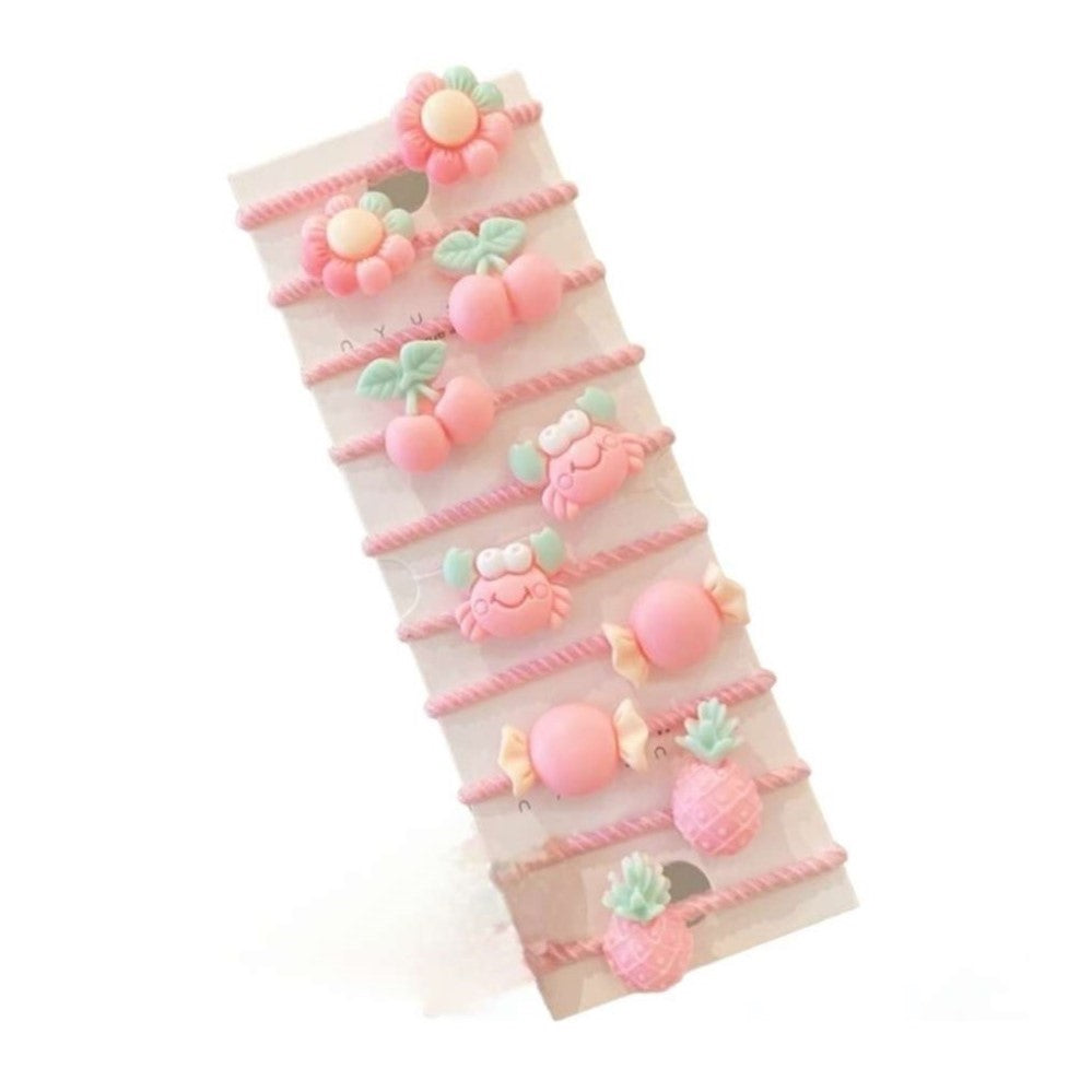 ECARLA Set of hair bands - 10in1 package PINK pastel GUM149 | Vaistine1.lt | WestPharmacy.eu