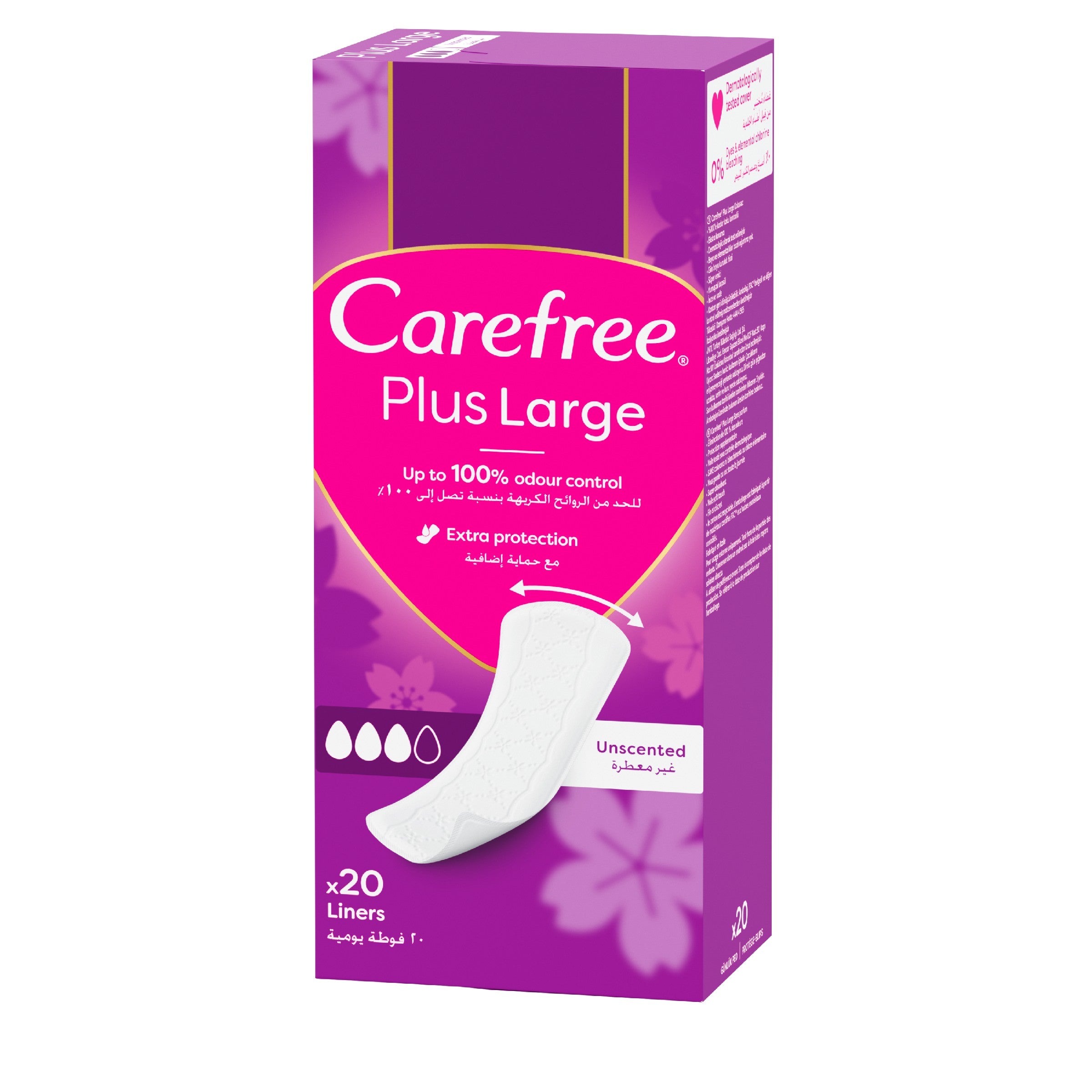 CAREFREE Plus Long sanitary pads 20 pieces | Vaistine1.lt | WestPharmacy.eu