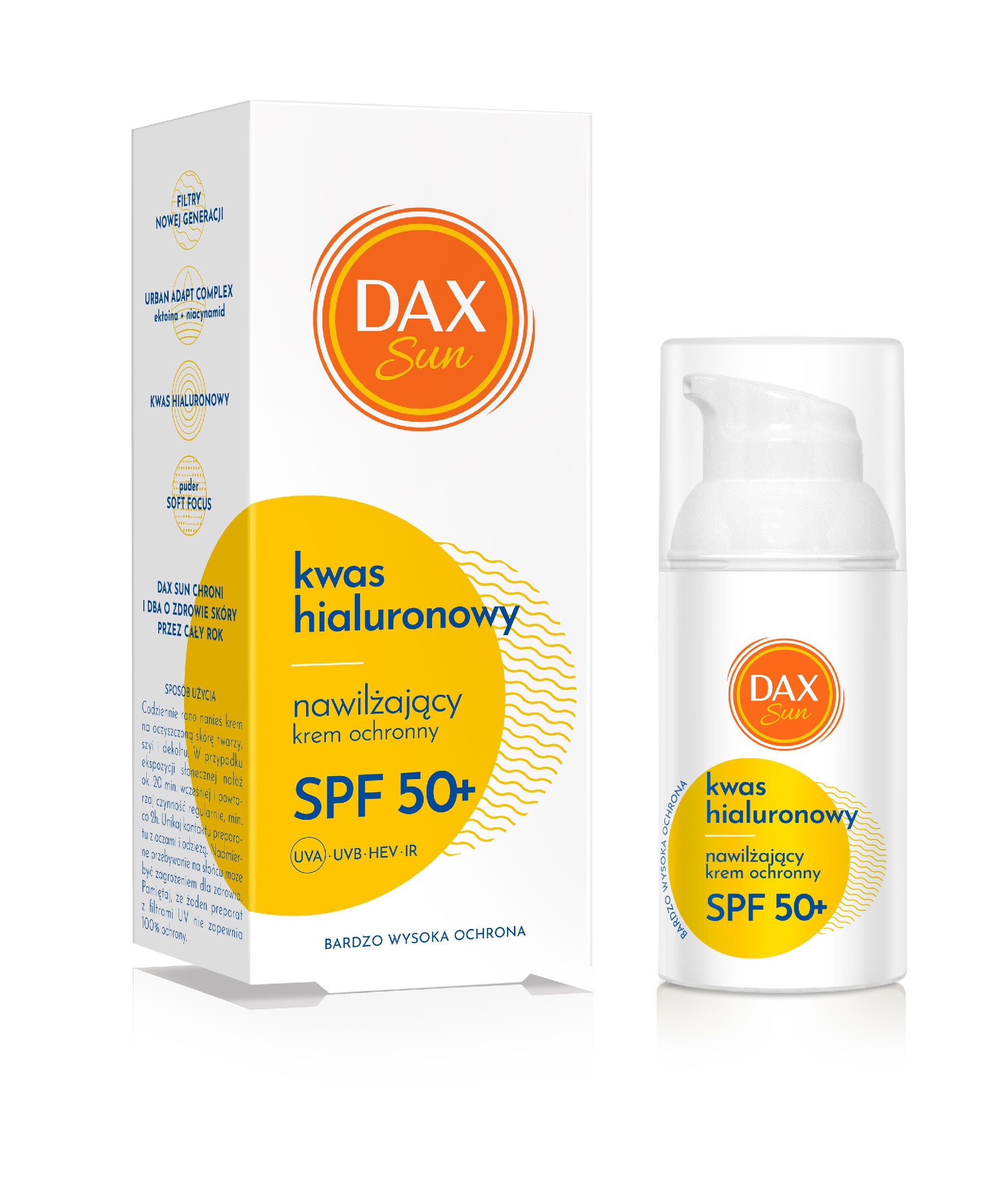 DAX Sun Moisturizing Protective Cream with Hyaluronic Acid SPF 50+ 30 ml | Vaistine1.lt | WestPharmacy.eu