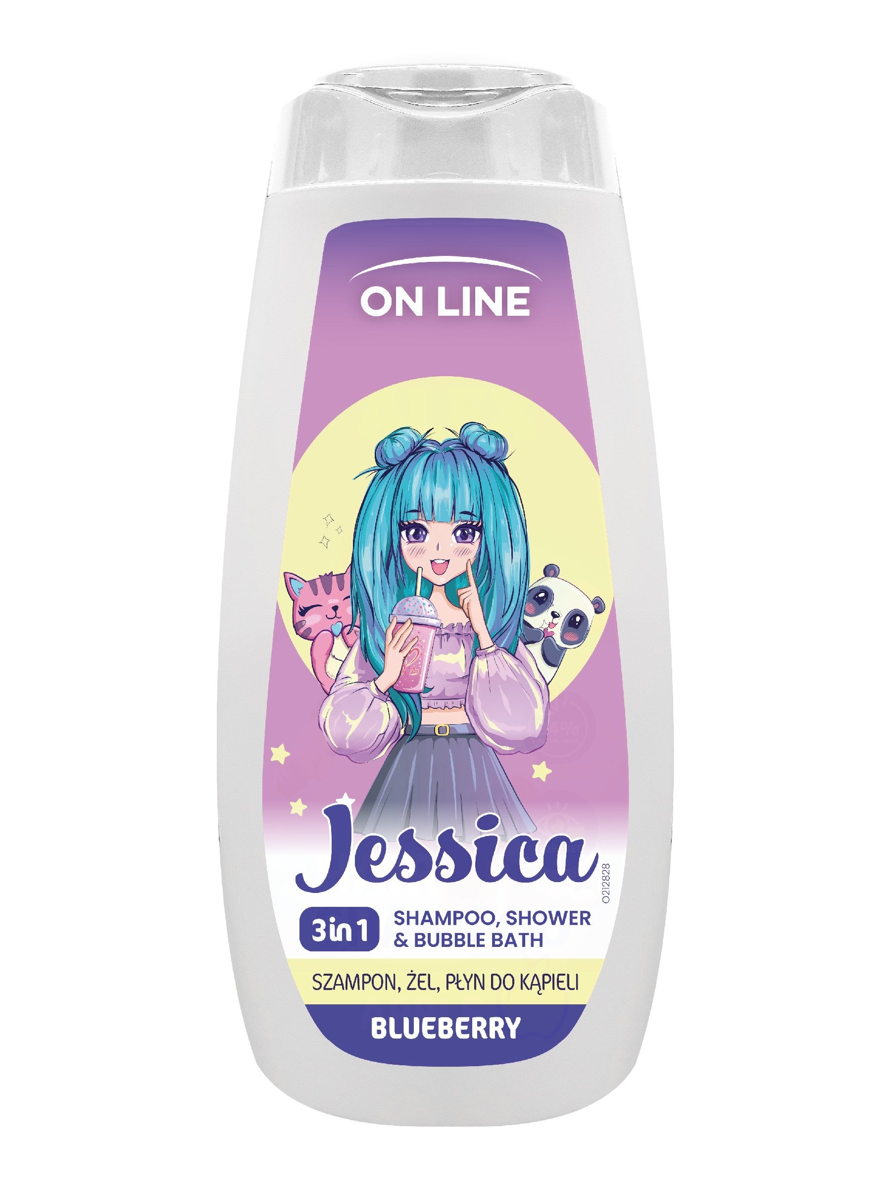ON LINE KIDS Jessica 3w1 Shampoo, gel, bath liquid - Blueberry 400 ml | Vaistine1.lt | WestPharmacy.eu