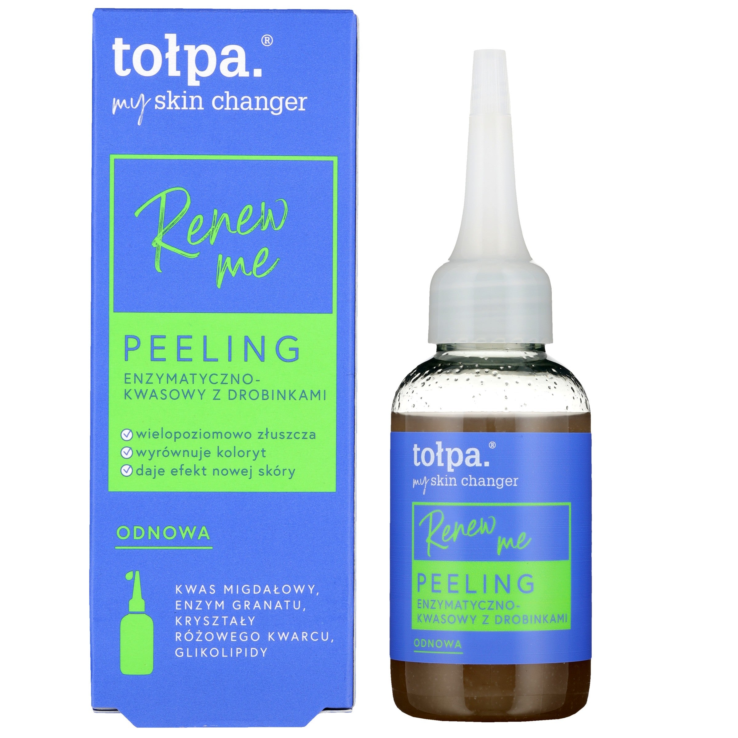 TOŁPA My Skin Changer Enzymatic Acid Peeling with Particles for Face Renew Me - Renewal 50 ml | Vaistine1.lt | WestPharmacy.eu