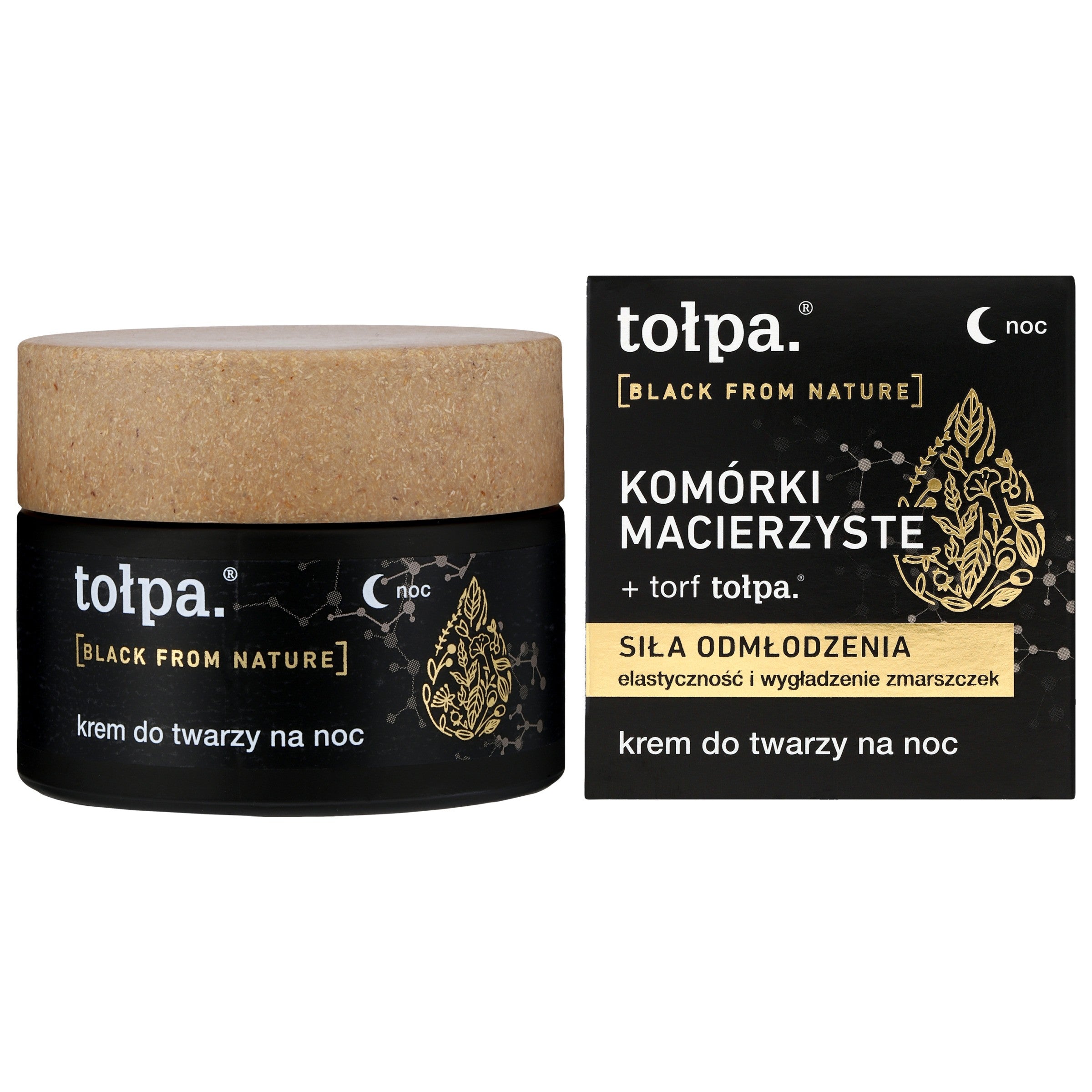 TOŁPA Black From Nature Night Face Cream - rejuvenating power 50 ml | Vaistine1.lt | WestPharmacy.eu