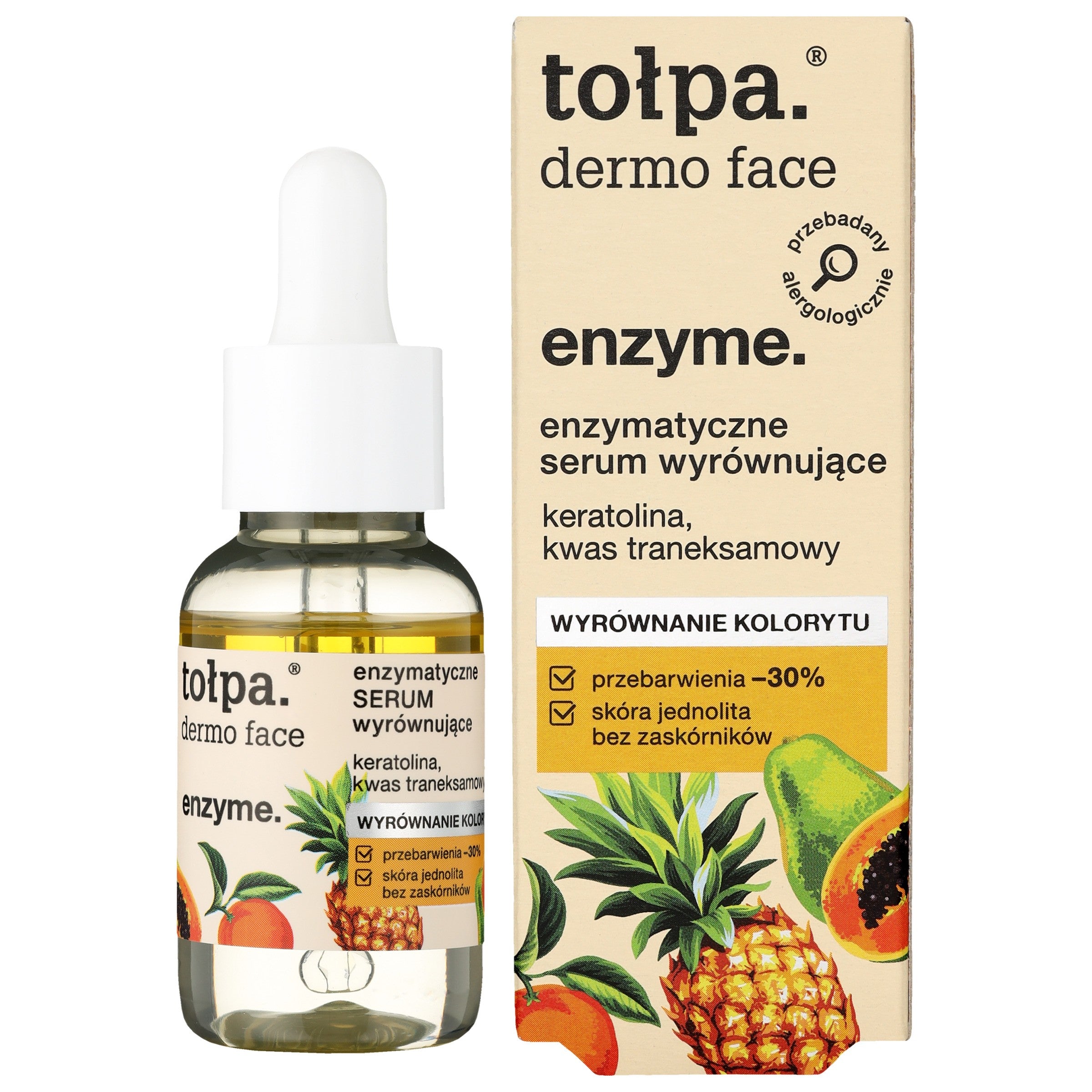 TOŁPA Dermo Face Enzyme Enzymatic Serum Equalizing - color tone equalization 30 ml | Vaistine1.lt | WestPharmacy.eu