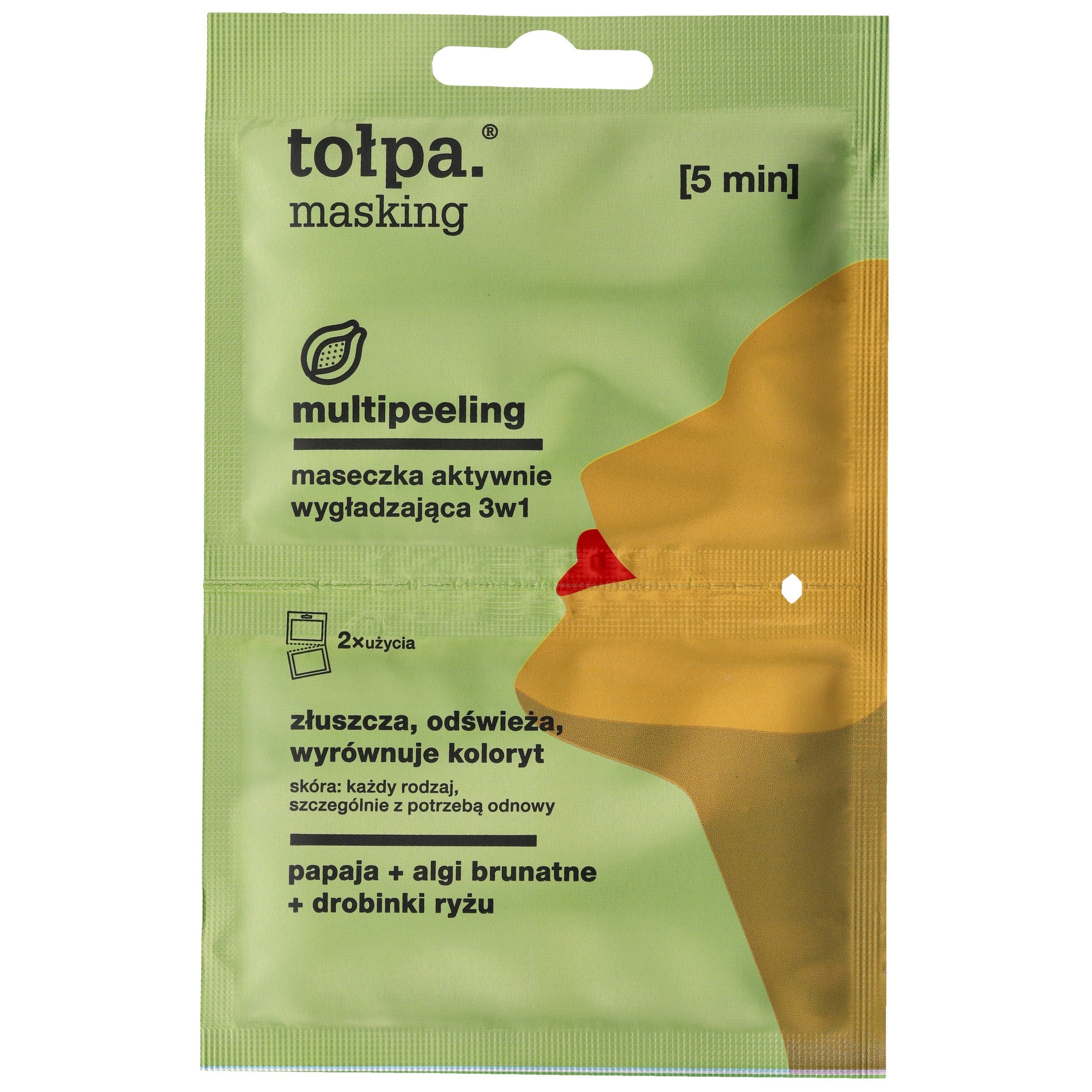 TOŁPA Masking Actively smoothing mask 3in1 - multi-peeling 5ml x 2 | Vaistine1.lt | WestPharmacy.eu