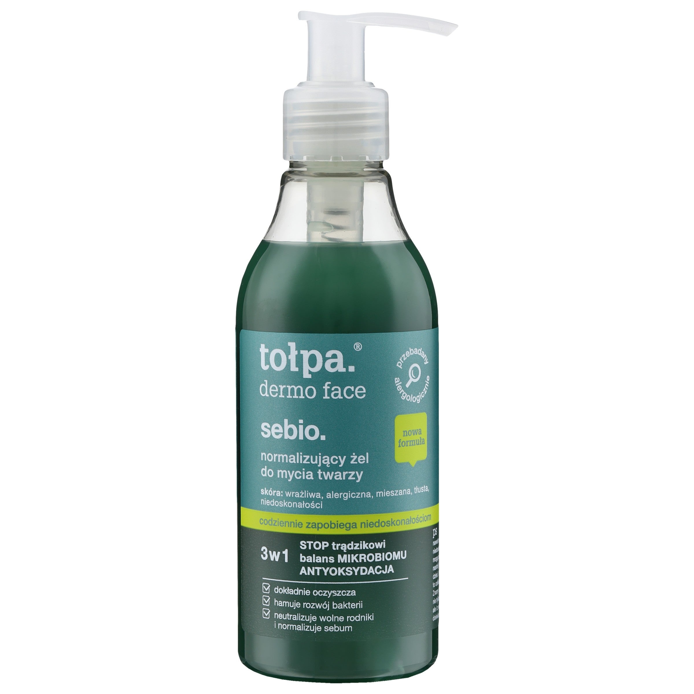 TOŁPA Dermo Face Sebio Normalizing Face Wash Gel 3in1 195 ml | Vaistine1.lt | WestPharmacy.eu