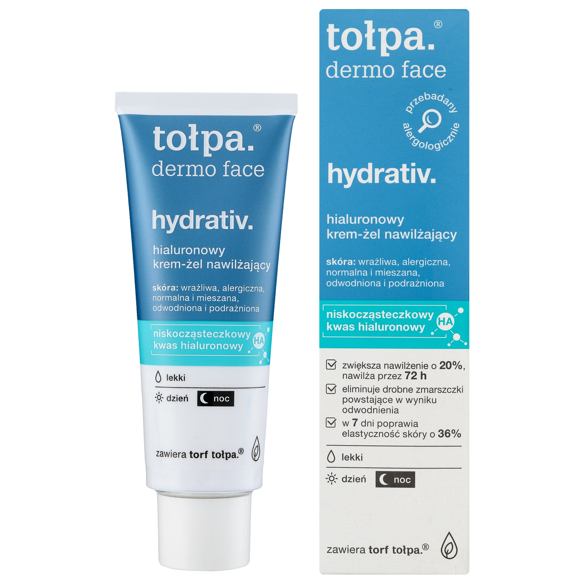 TOŁPA Dermo Face Hydrativ Hyaluronic Light Moisturizing Gel-Cream for Day and Night 40 ml | Vaistine1.lt | WestPharmacy.eu