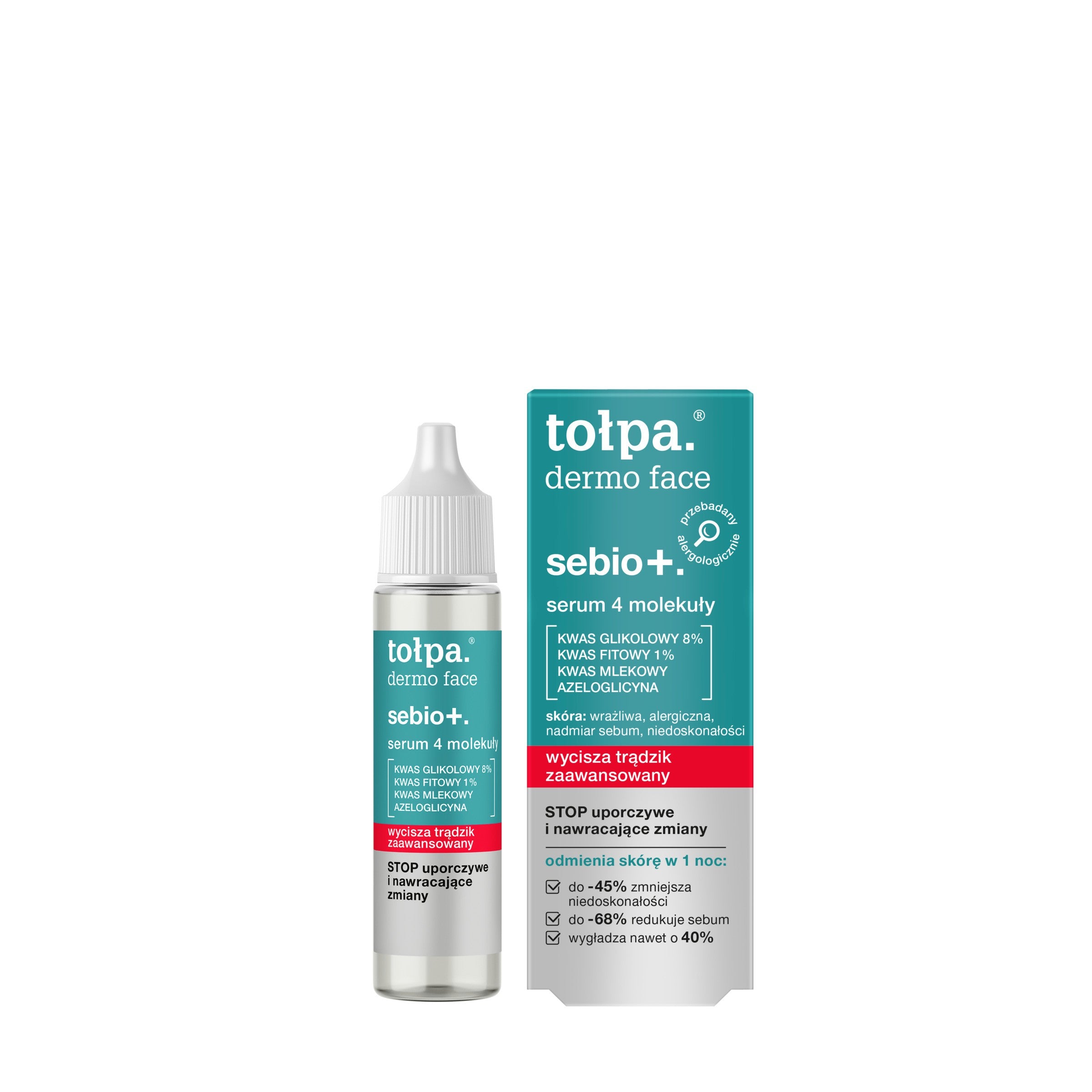 TOŁPA Dermo Face Sebio+ Face Serum - 4 Molecules 20 ml | Vaistine1.lt | WestPharmacy.eu