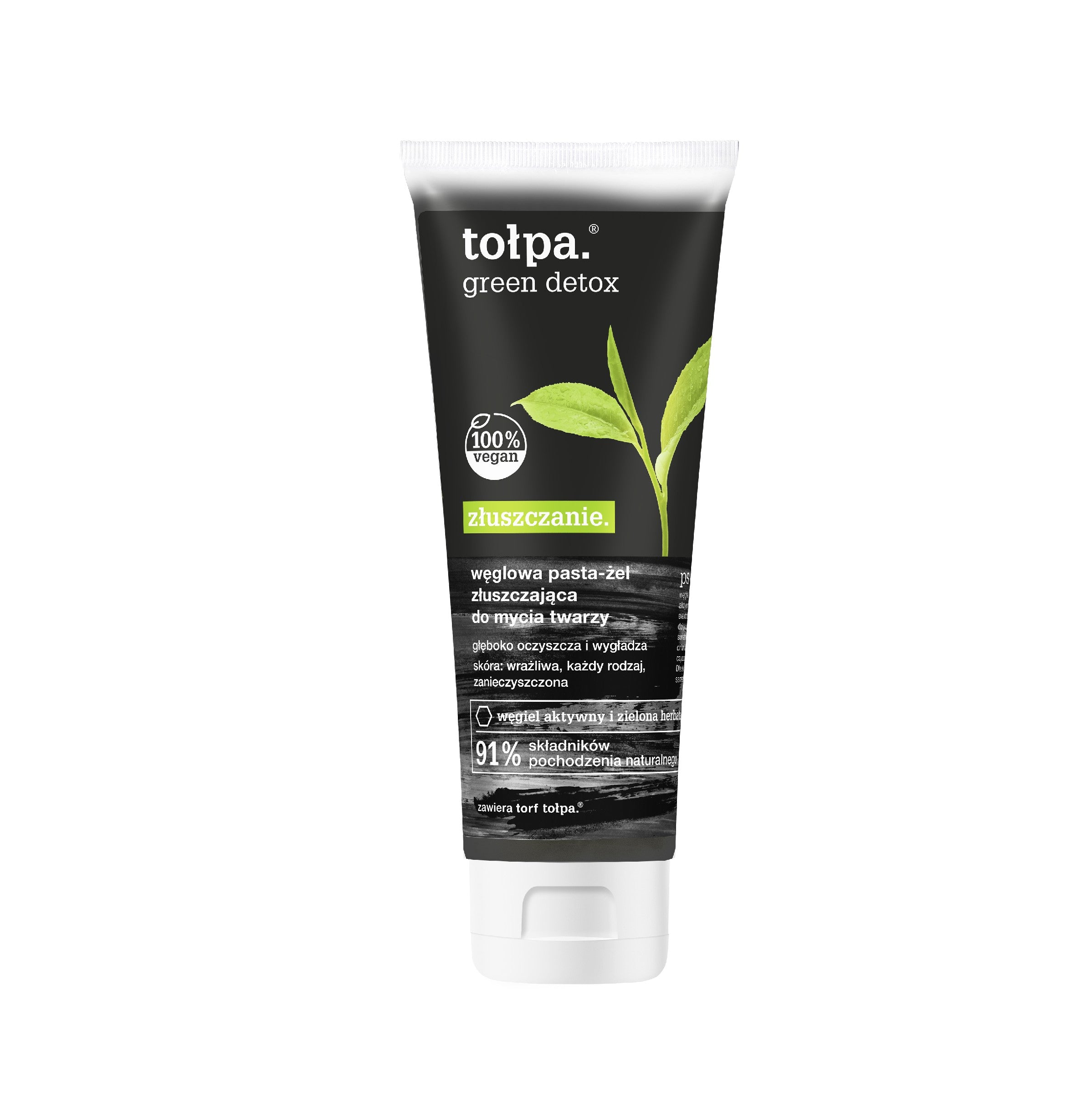 TOŁPA Green Detox Exfoliating Charcoal Face Wash Gel 125 ml | Vaistine1.lt | WestPharmacy.eu