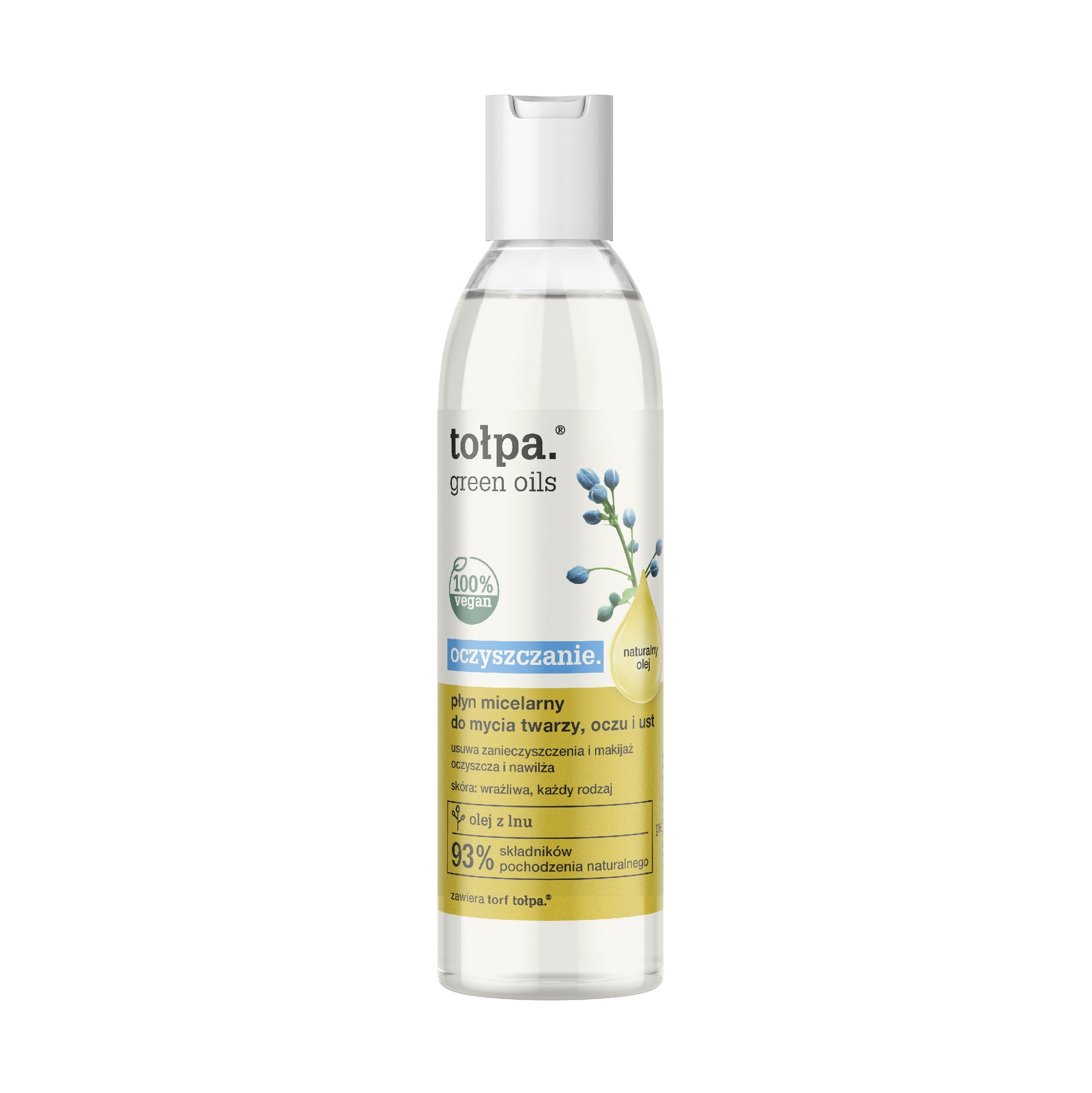 TOŁPA Green Oils Cleansing Micellar Liquid for Face, Eyes and Lips 200 ml | Vaistine1.lt | WestPharmacy.eu