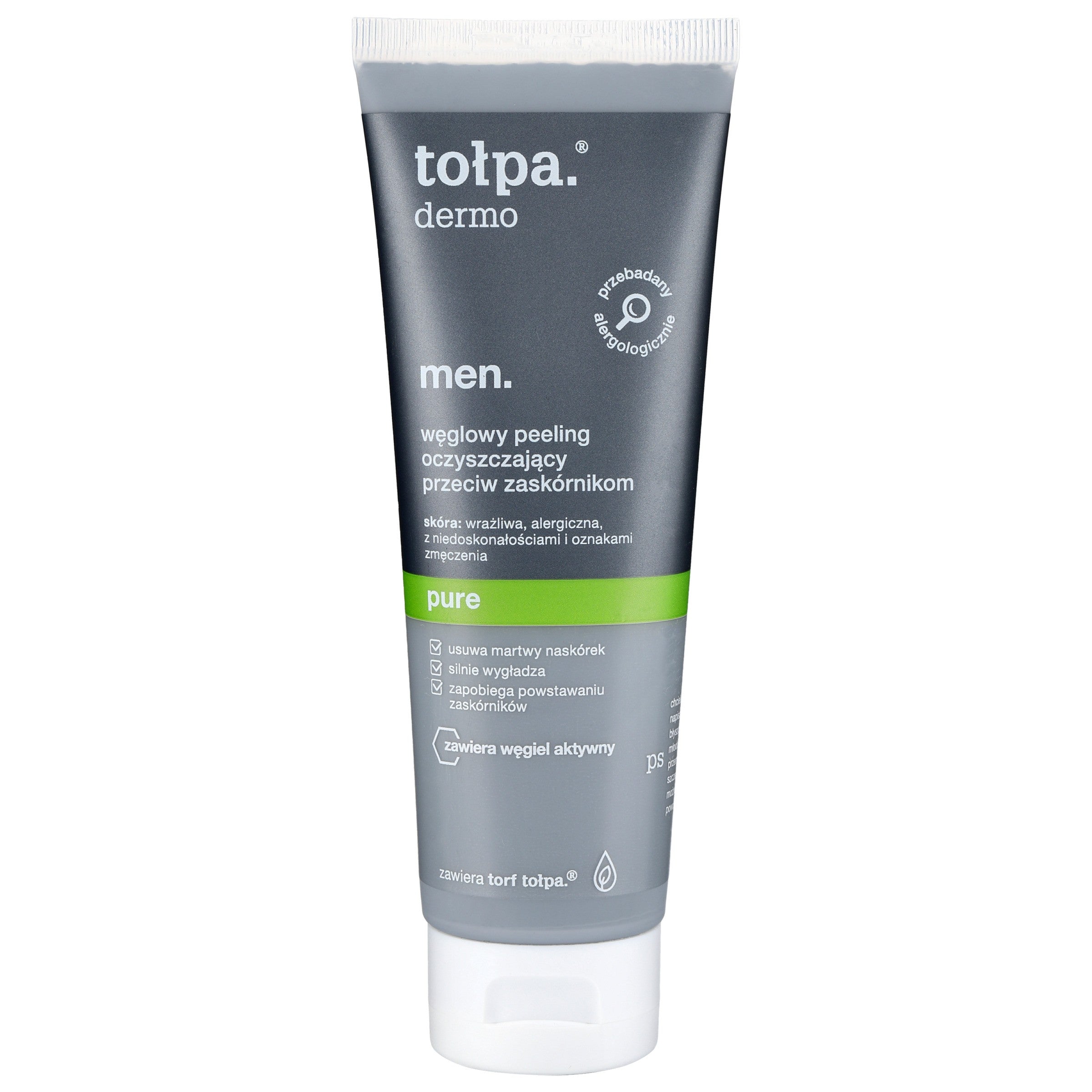 TOŁPA Dermo Men Cleansing Peeling against Blackheads Charcoal 100 ml | Vaistine1.lt | WestPharmacy.eu