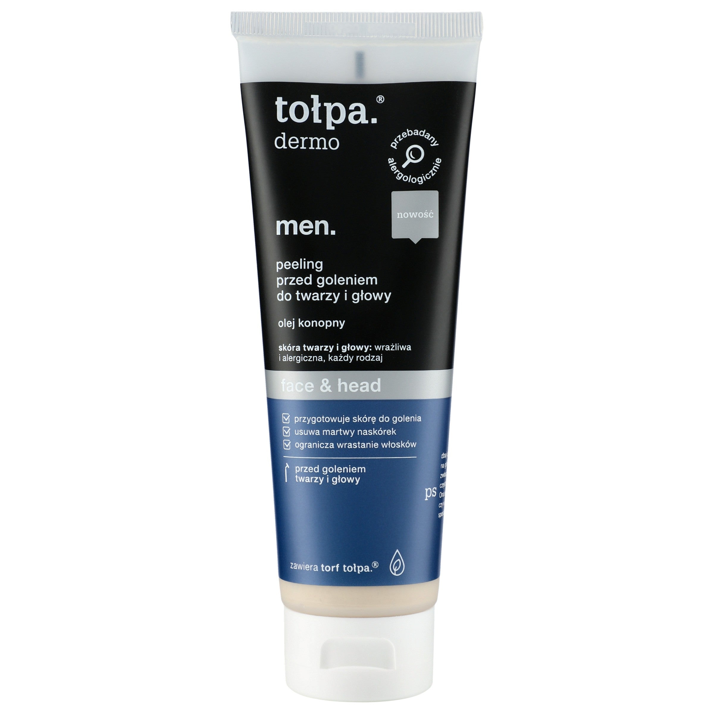 TOŁPA Dermo Men Pre-Shave Peeling for Face and Head 100 ml | Vaistine1.lt | WestPharmacy.eu