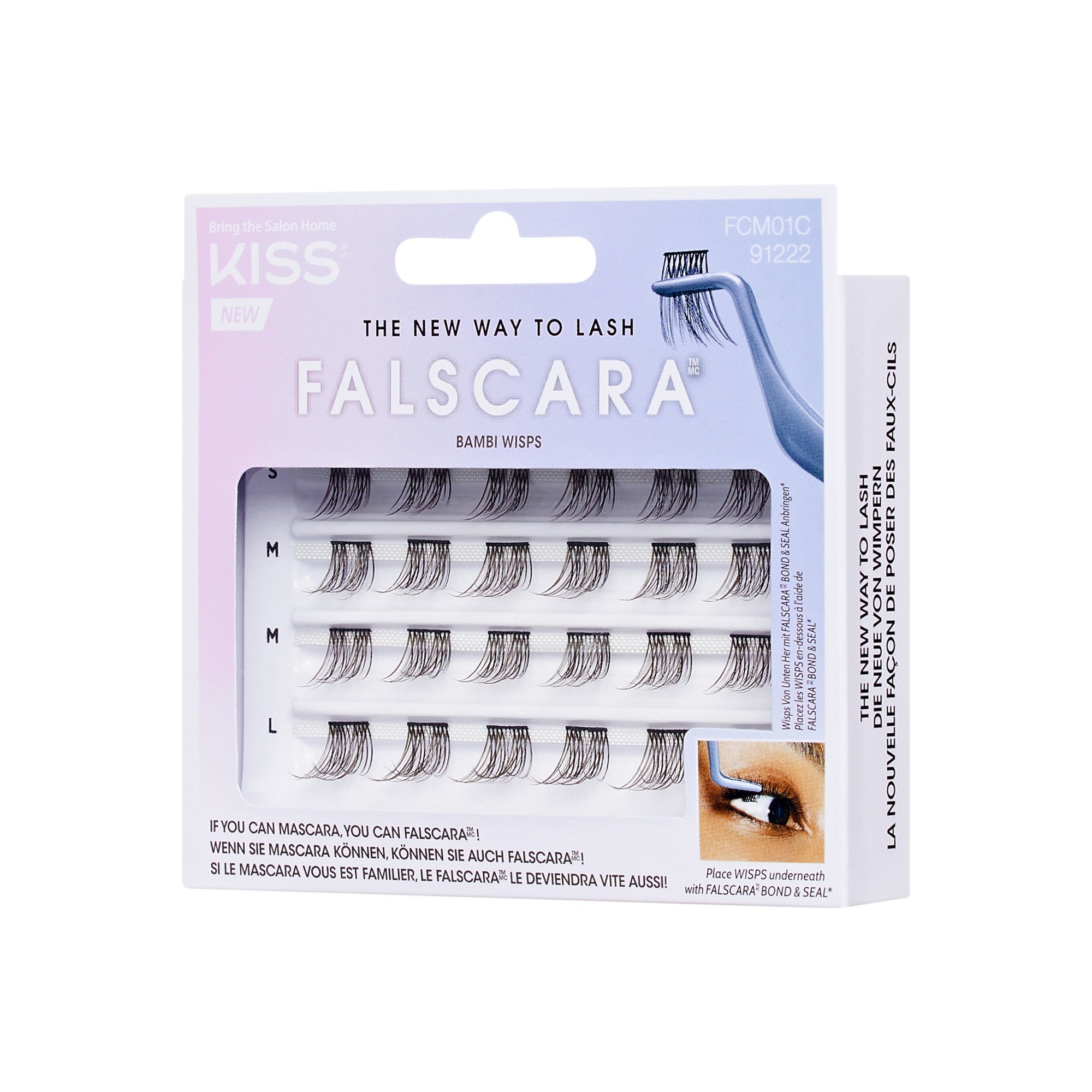 KISS FALSCARA pcs. tuft eyelashes Wisps Multipack, Bambi Wisps, 24 clusters | Vaistine1.lt | WestPharmacy.eu