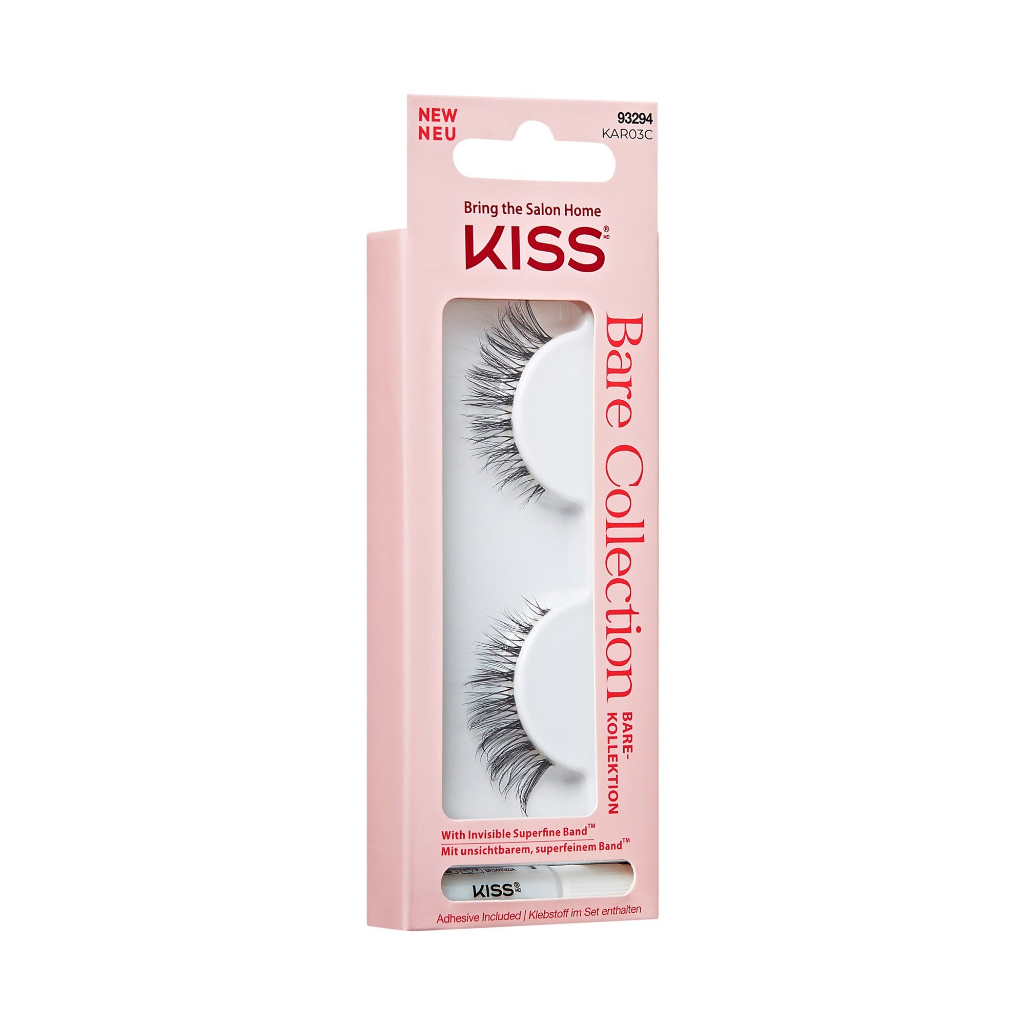 KISS pcs. eyelashes Bare Collection KAR03, 1 Pair & Lash Glue Net Tue. 1g (0.035.oz.) | Vaistine1.lt | WestPharmacy.eu