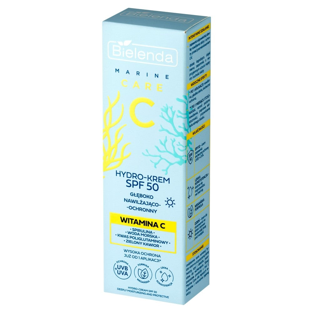 BIELENDA Marine Care C Hydro-cream SPF50 deeply moisturizing protective day cream - Vitamin C 40 ml | Vaistine1.lt | WestPharmacy.eu