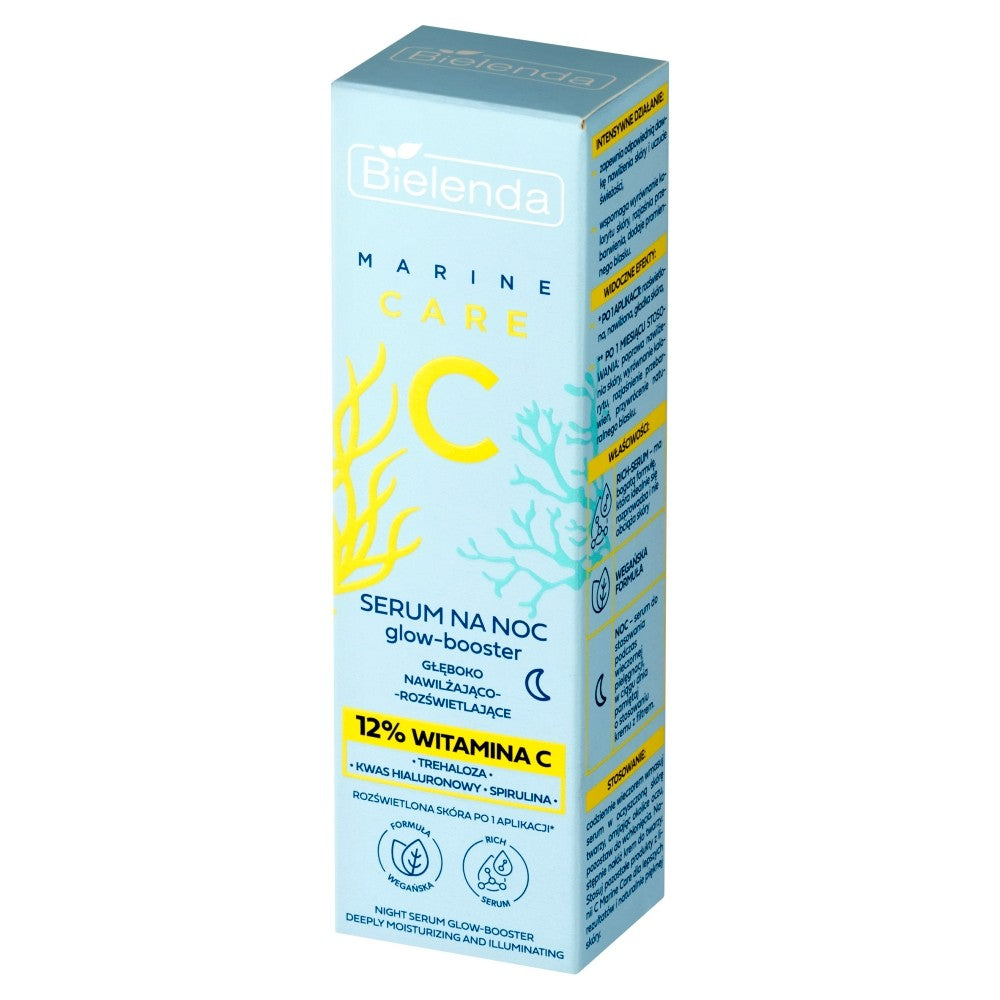BIELENDA Marine Care C Serum glow-booster for night deeply moisturizing illuminating - 12% Vitamin C 30 ml | Vaistine1.lt | WestPharmacy.eu