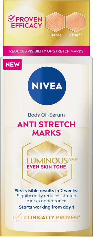 NIVEA LUMINOUS630 Oil Even Skin Tone Anti Stretch Marks Body Serum 100 ml. | Vaistine1.lt | WestPharmacy.eu