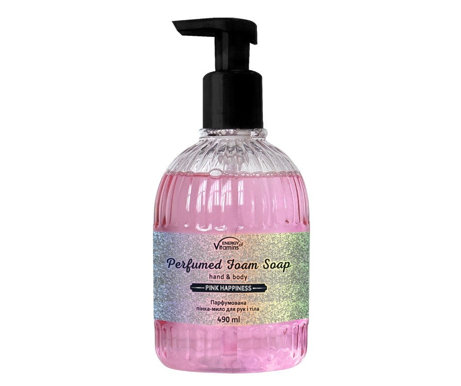 ENERGY OF VITAMINS Perfumed foam for washing hands and body Pink Heppiness 490 ml | Vaistine1.lt | WestPharmacy.eu