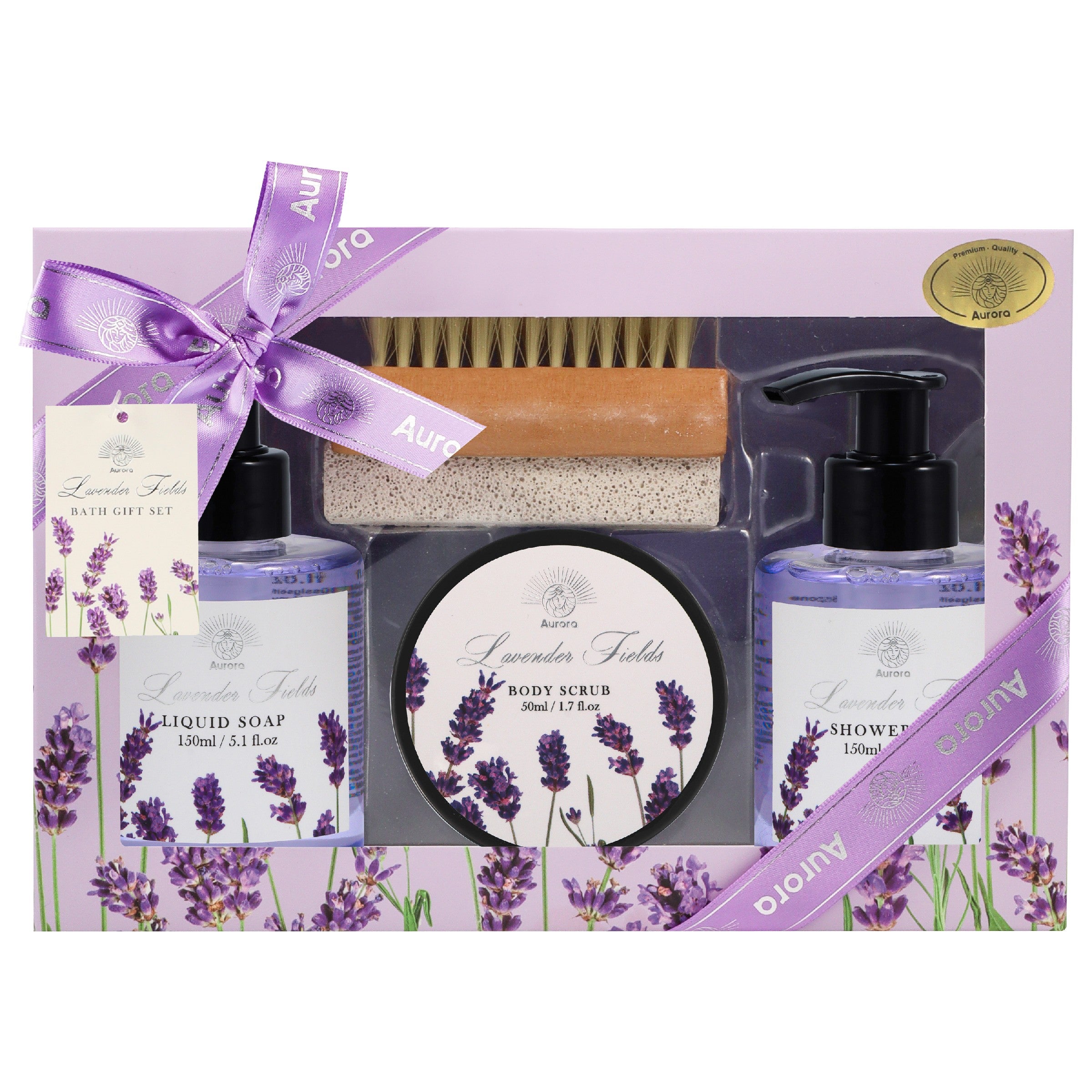 AURORA Gift set with a 4-piece brush. Lavender | Vaistine1.lt | WestPharmacy.eu