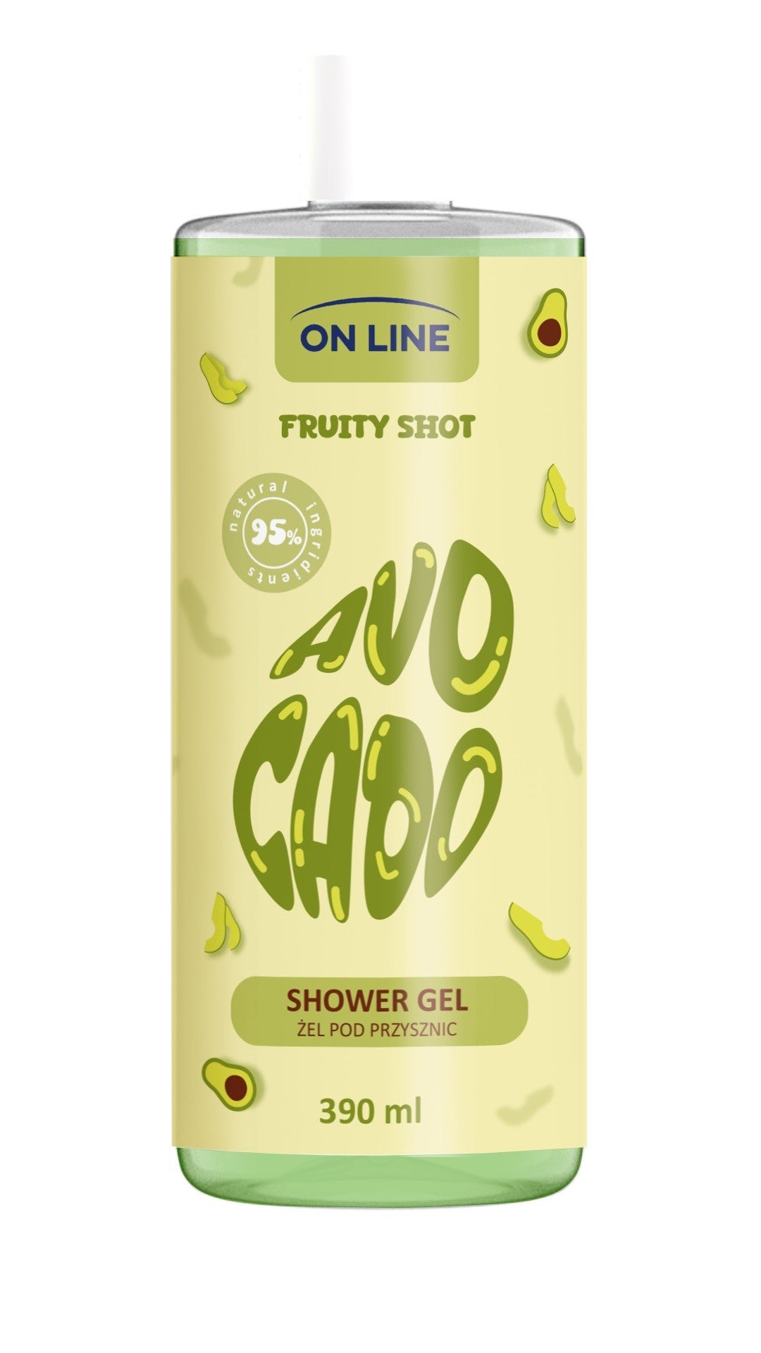 ON LINE Fruity Shot Avocado Shower Gel 390 ml | Vaistine1.lt | WestPharmacy.eu