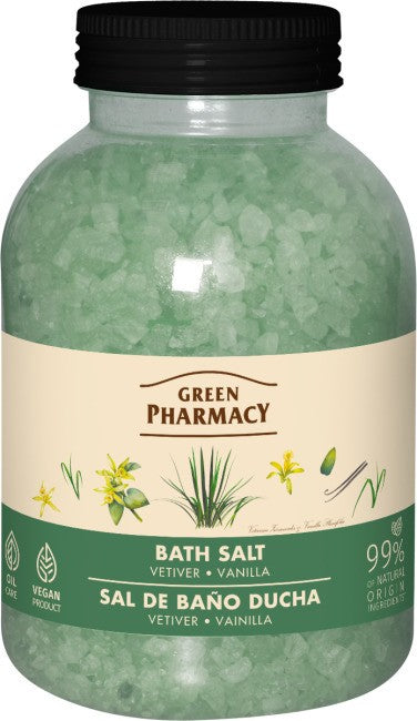 GREEN PHARMACY Bath salt Vetiver + Vanilla 1000 g | Vaistine1.lt | WestPharmacy.eu