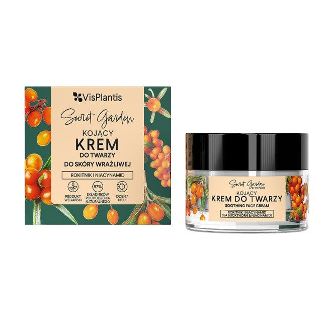 VIS PLANTIS Secret Garden Soothing Face Cream for Sensitive Skin Sea Buckthorn and Niacinamide 50 ml | Vaistine1.lt | WestPharmacy.eu