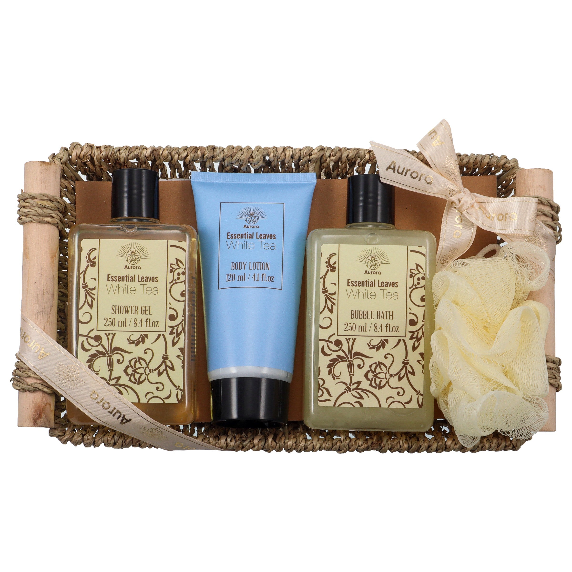 AURORA Gift set in a wicker basket 4/pieces White tea AUR-1813 | Vaistine1.lt | WestPharmacy.eu