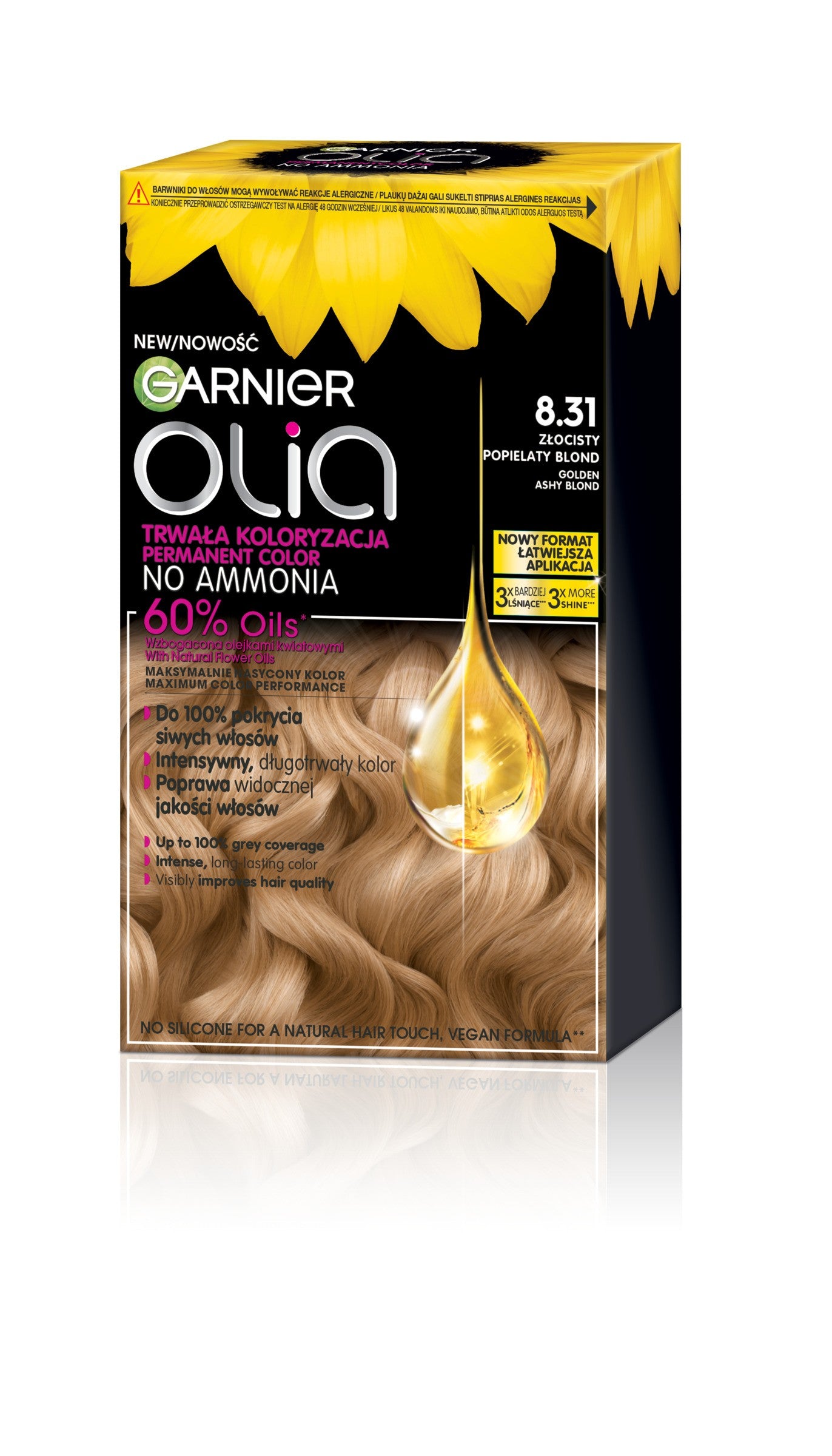 GARNIER Olia Hair dye no. 8.31 Golden Ashy Blond - Golden ash blonde | Vaistine1.lt | WestPharmacy.eu