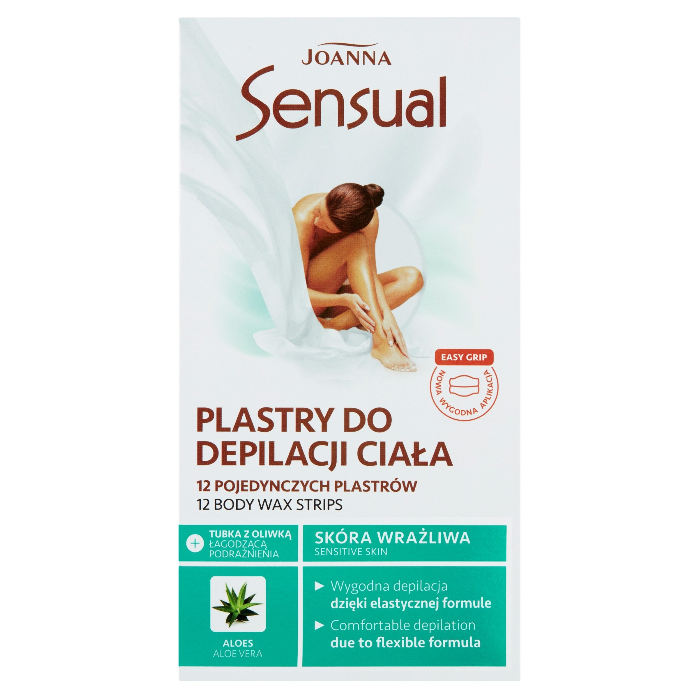 Joanna Sensual Body Wax Strips Aloe 1 pack (12 pieces) | Vaistine1.lt | WestPharmacy.eu