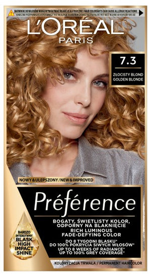 LOREAL Preference Hair Color 7.3 Golden Blonde | Vaistine1.lt | WestPharmacy.eu