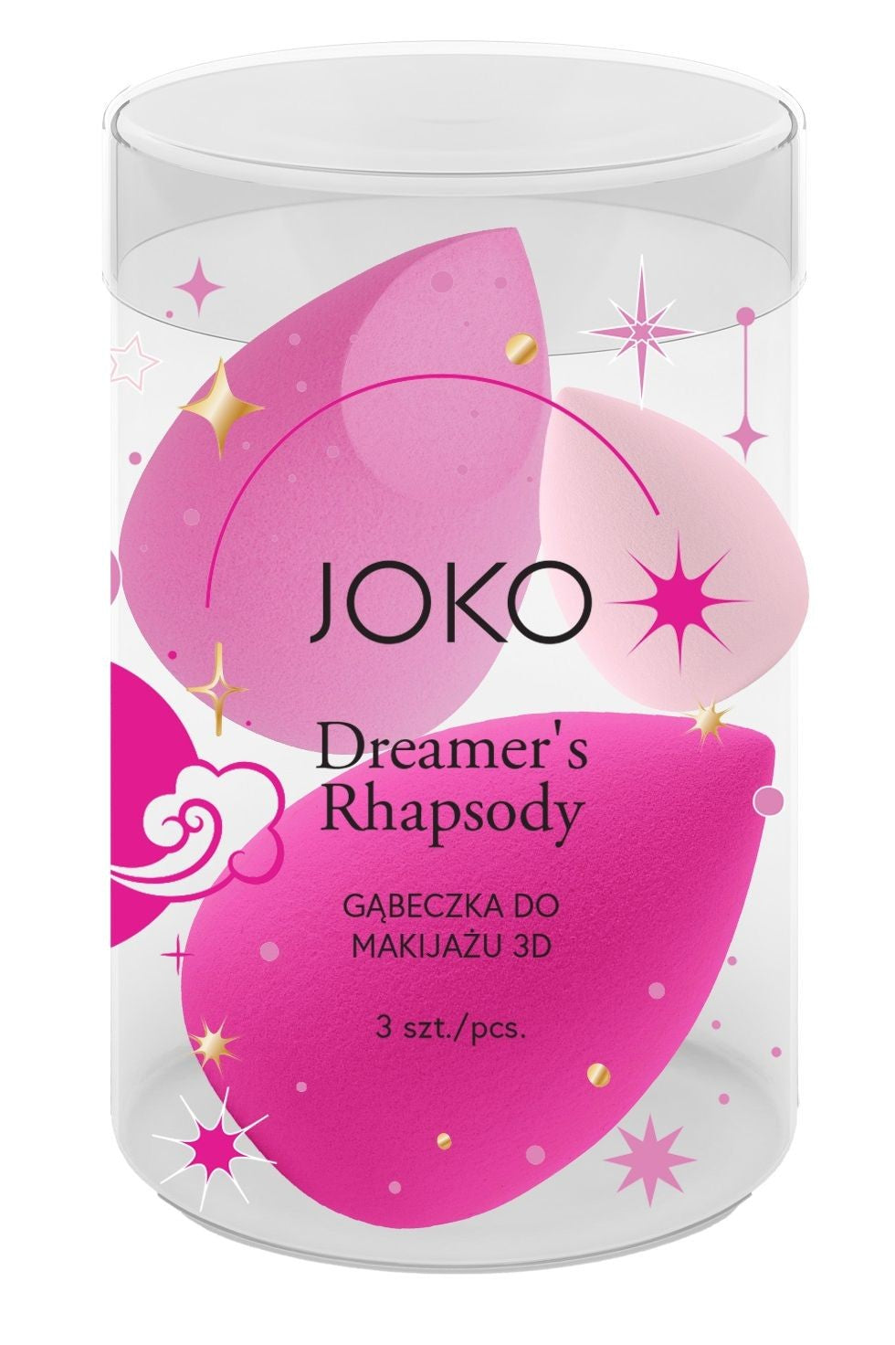 JOKO 3D Dreamer's Rhapsody makeup sponge 1 pack - 3 pcs | Vaistine1.lt | WestPharmacy.eu