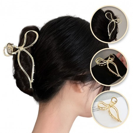 ECARLA Metal hair clip - Gold Bow GOLD XL SP328 | Vaistine1.lt | WestPharmacy.eu