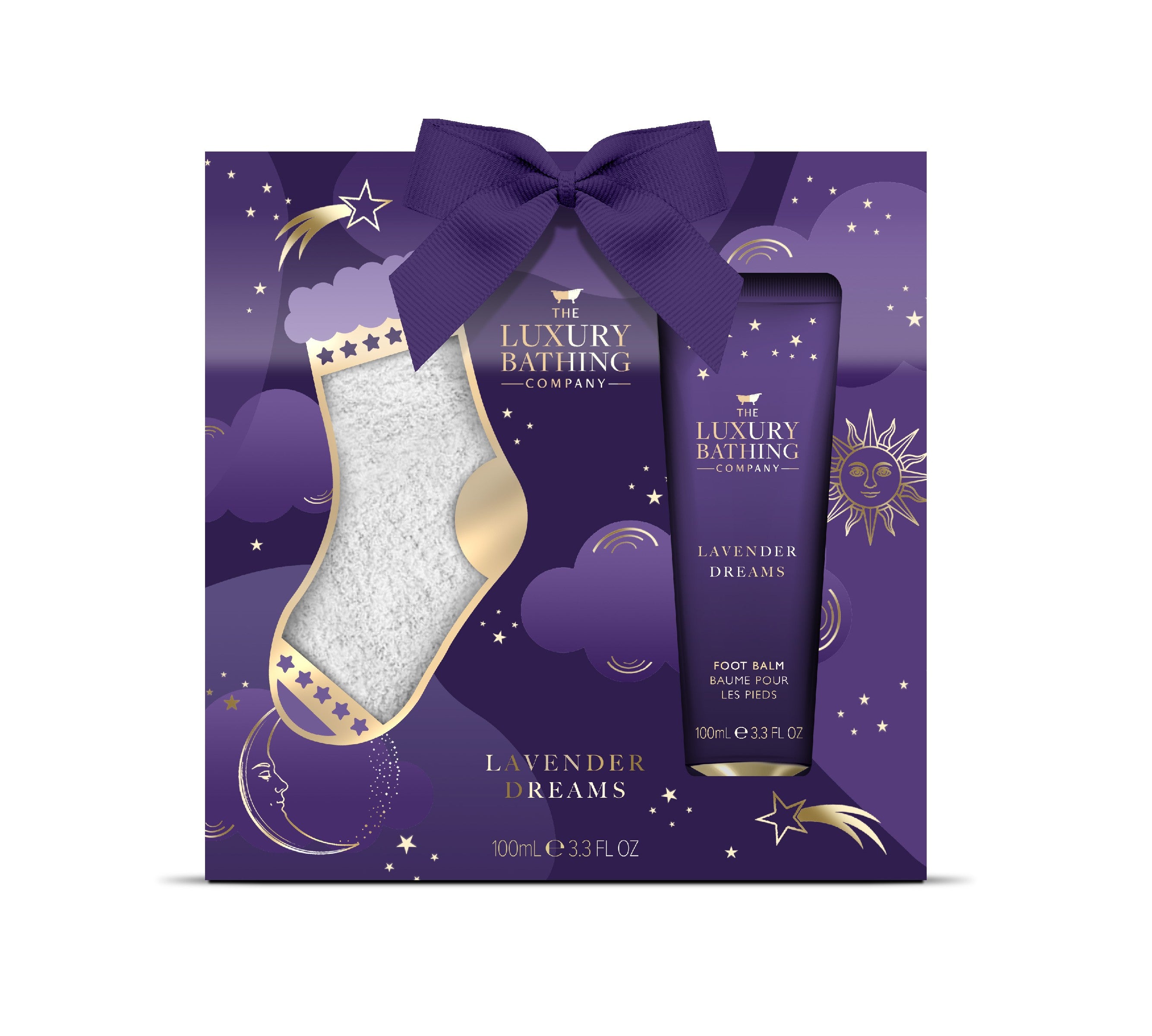 THE LUXURY BATHING COMPANY Lavender Dreams gift set (foot balm 100ml + socks) | Vaistine1.lt | WestPharmacy.eu