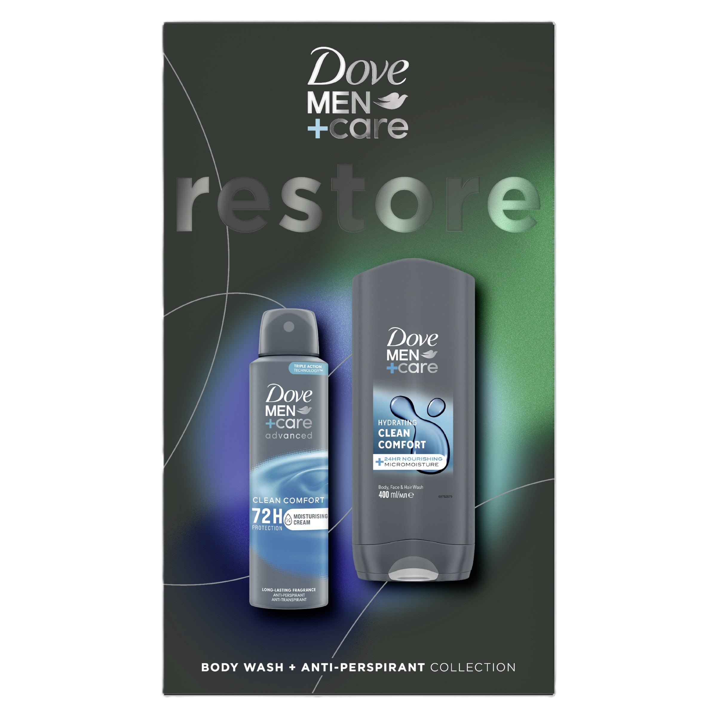 DOVE Men Care Gift set for men's deo spray + body and hair wash gel | Vaistine1.lt | WestPharmacy.eu