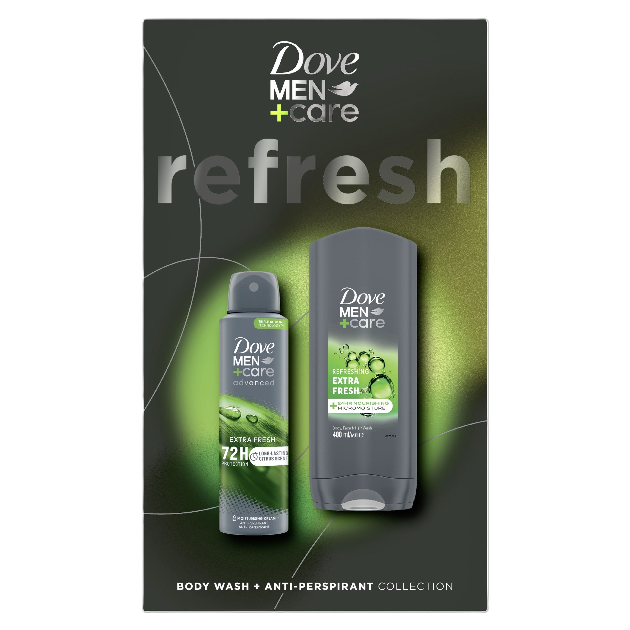 DOVE Men Care Extra Gift set of men's spray + body and hair wash gel | Vaistine1.lt | WestPharmacy.eu