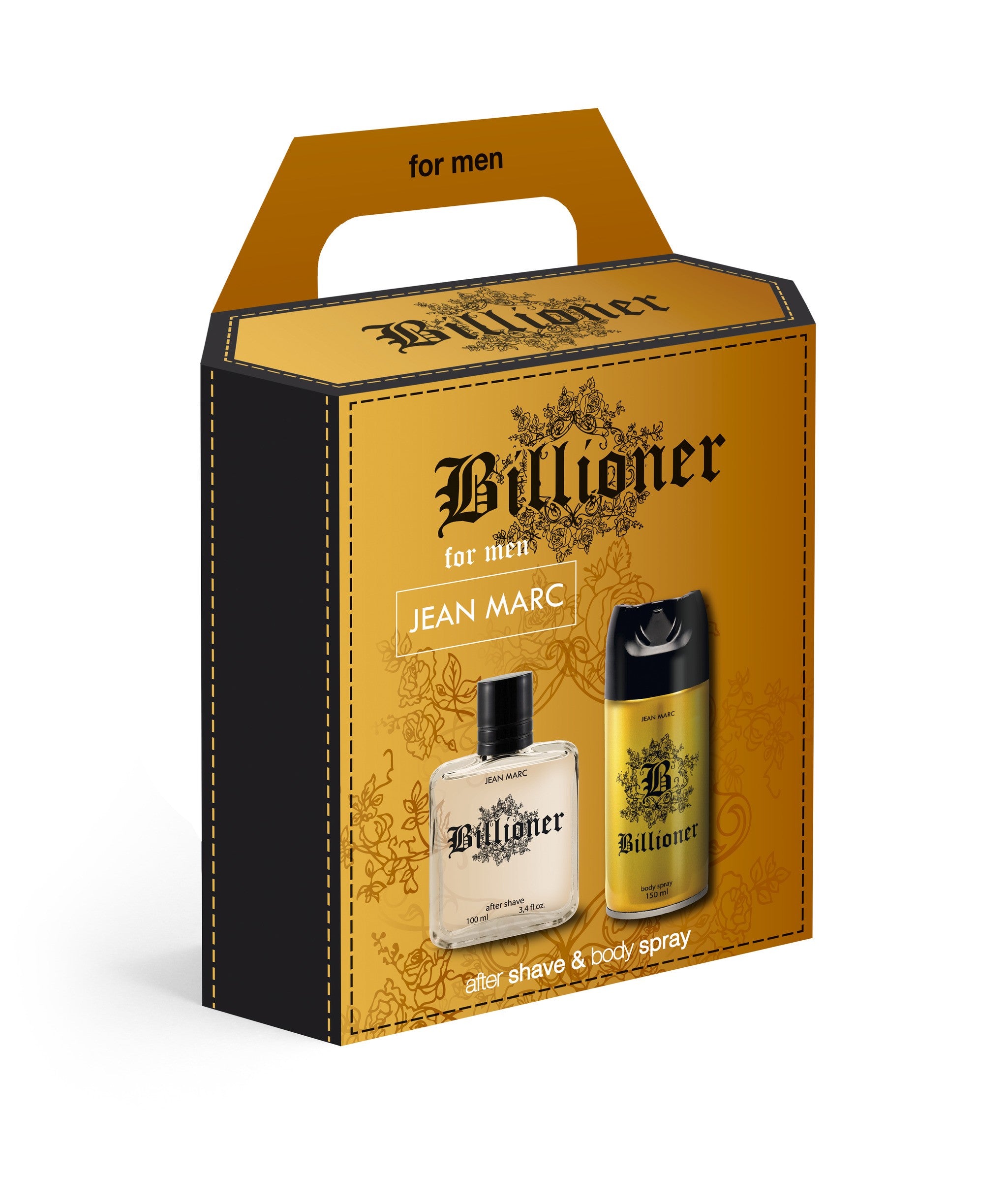JEAN MARC Billioner Men's gift set - deodorant 150 ml + aftershave 100 ml | Vaistine1.lt | WestPharmacy.eu