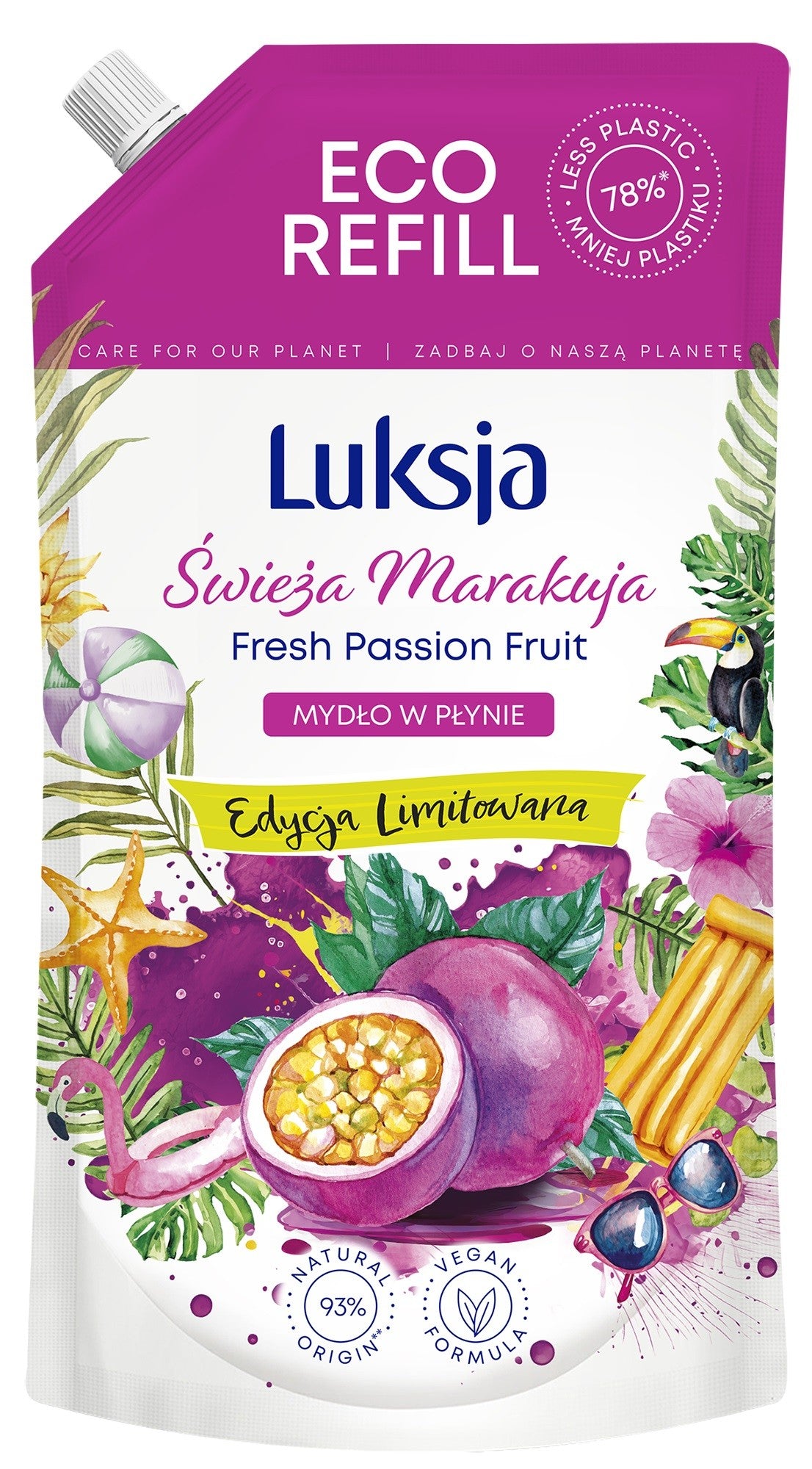 Luksja Creamy & Soft Liquid soap Fresh Passion Fruit 900ml - stock (limited edition) | Vaistine1.lt | WestPharmacy.eu